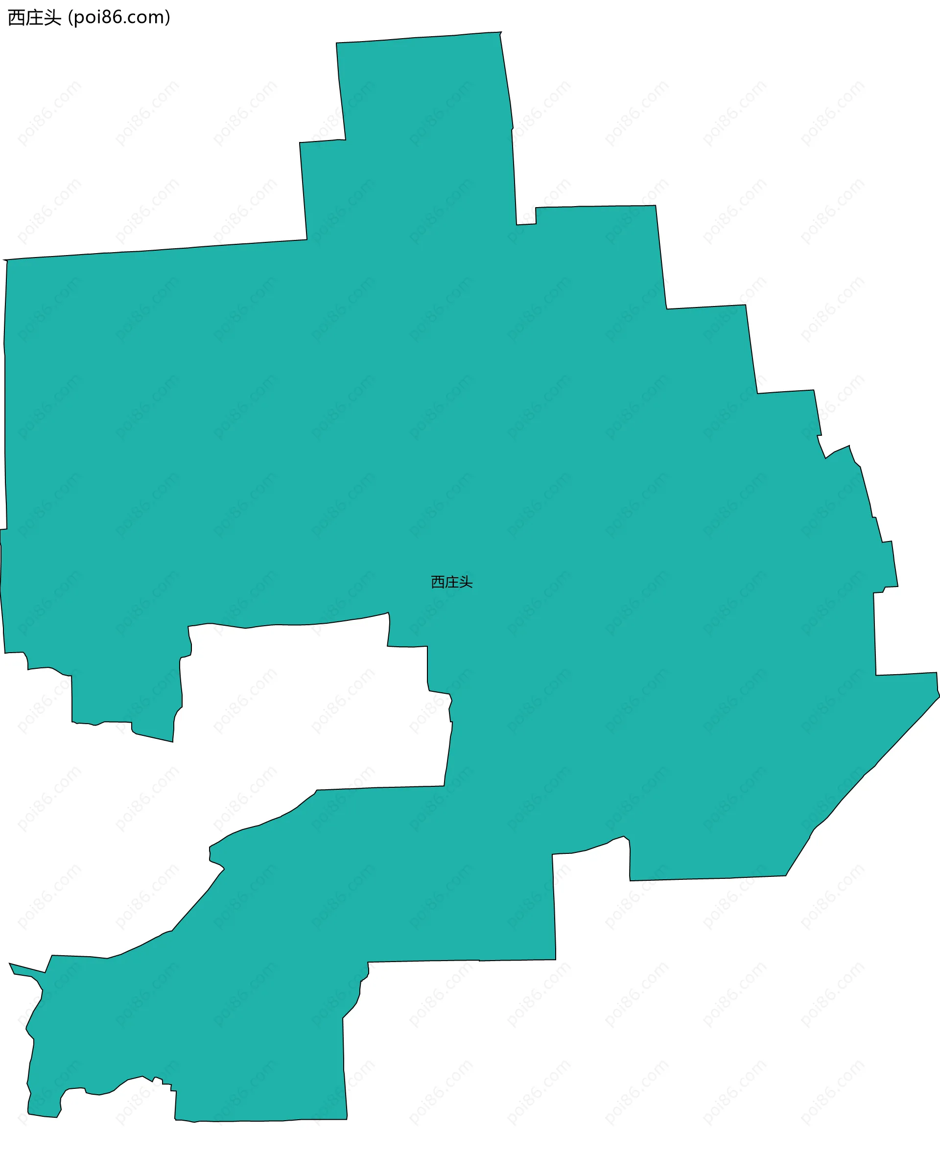 西庄头边界地图