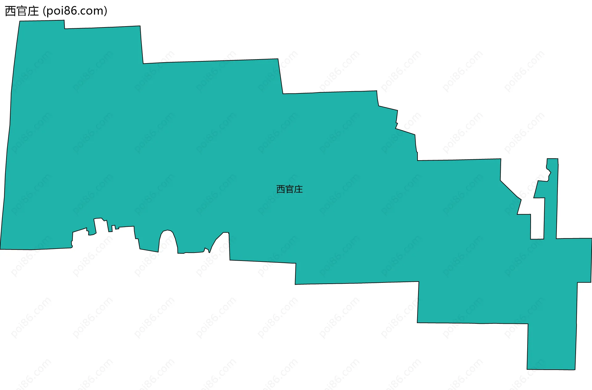 西官庄边界地图