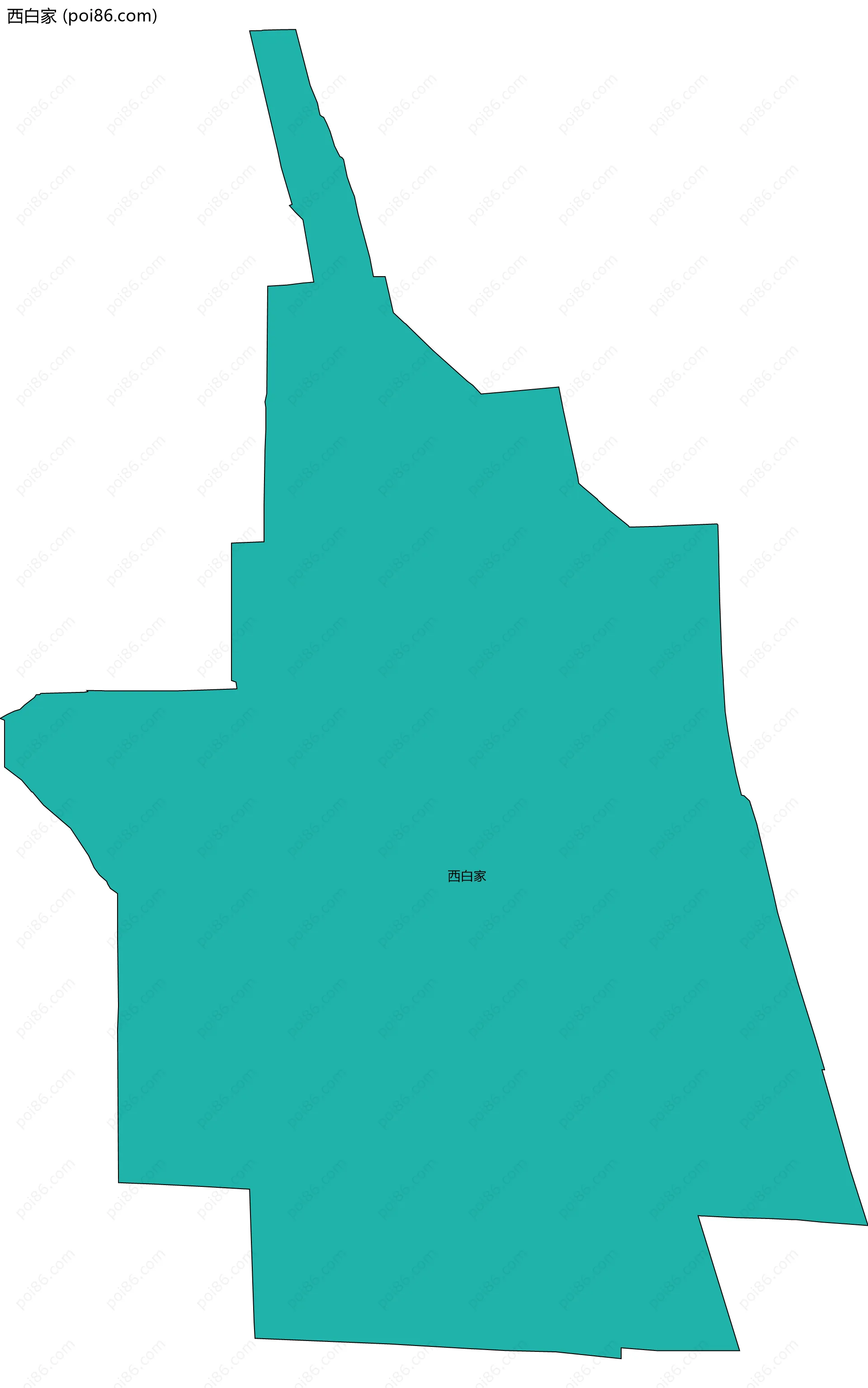 西白家边界地图