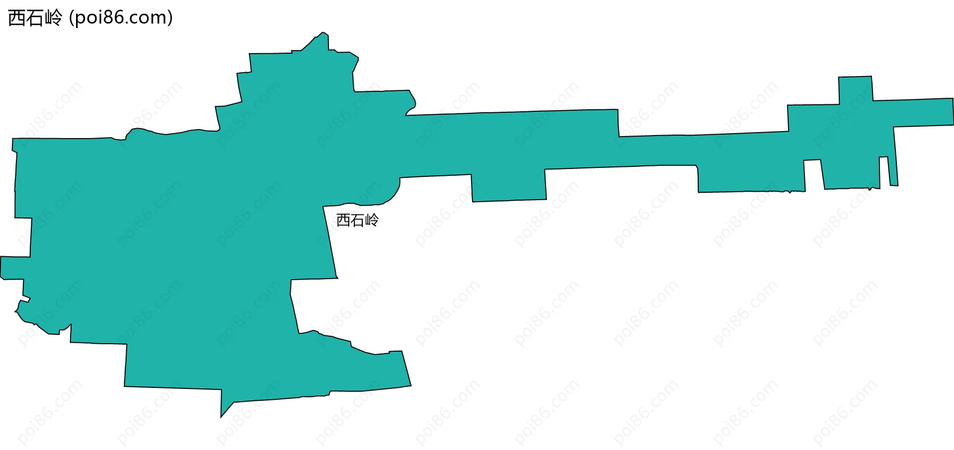 西石岭边界地图