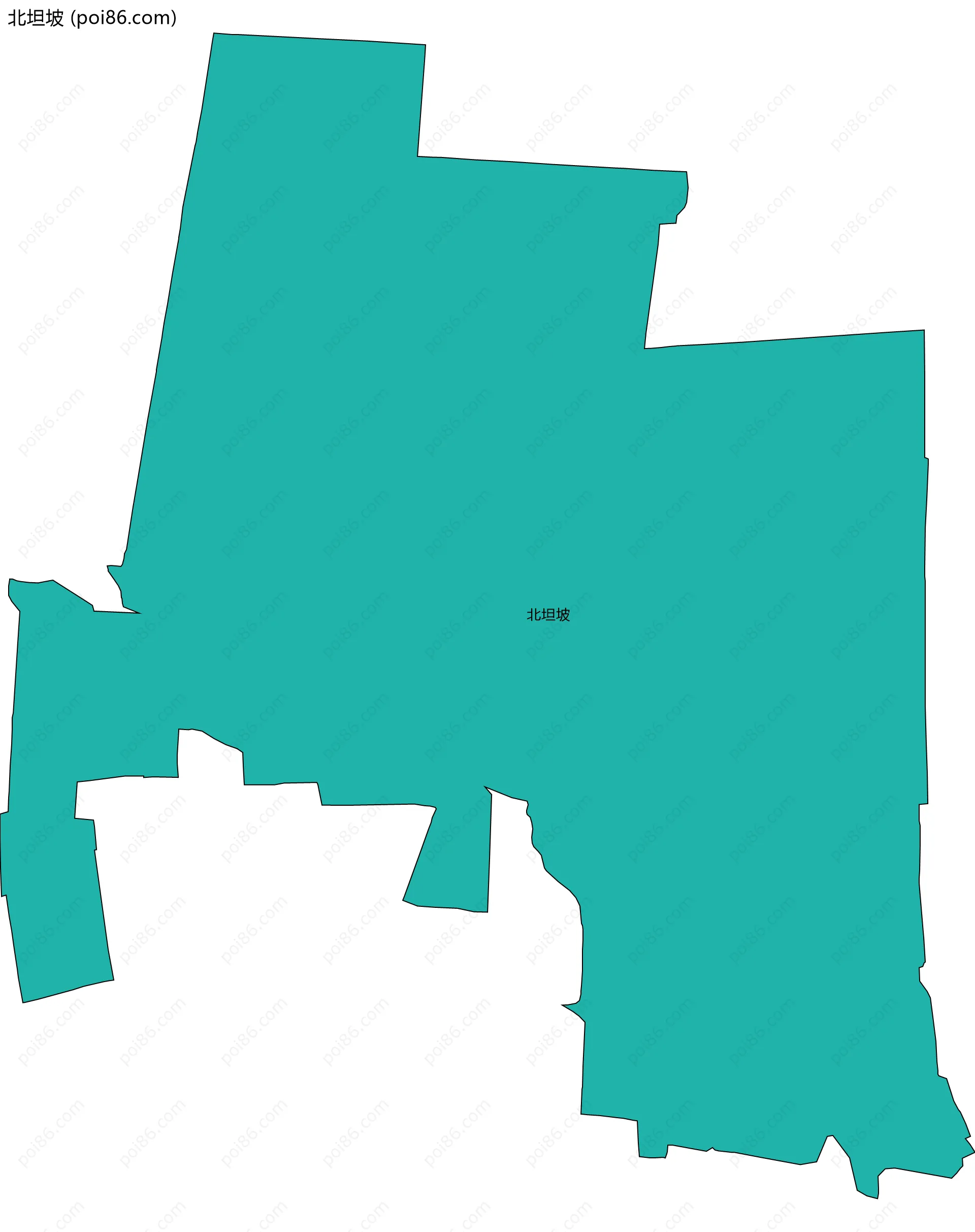 北坦坡边界地图