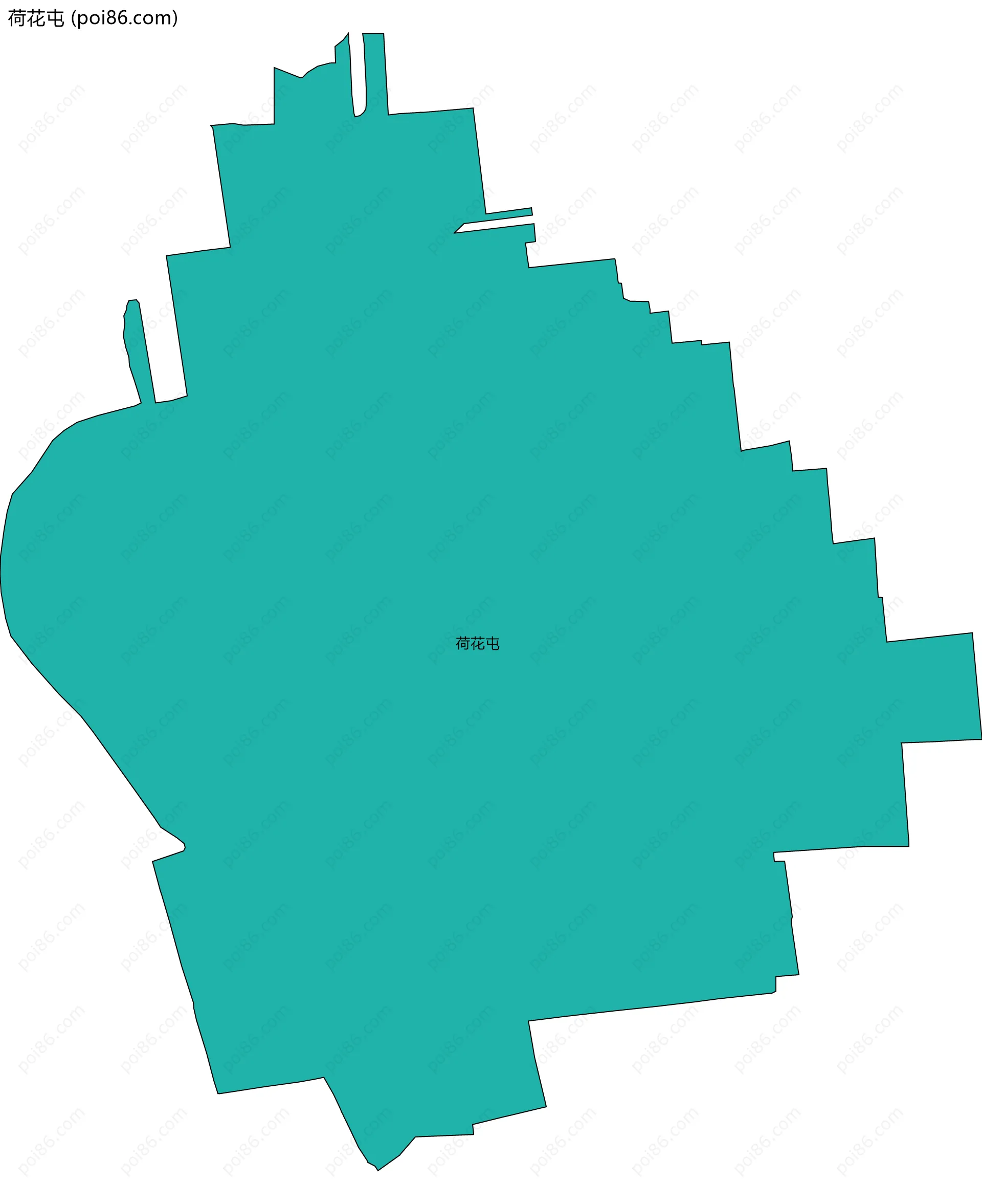 荷花屯边界地图