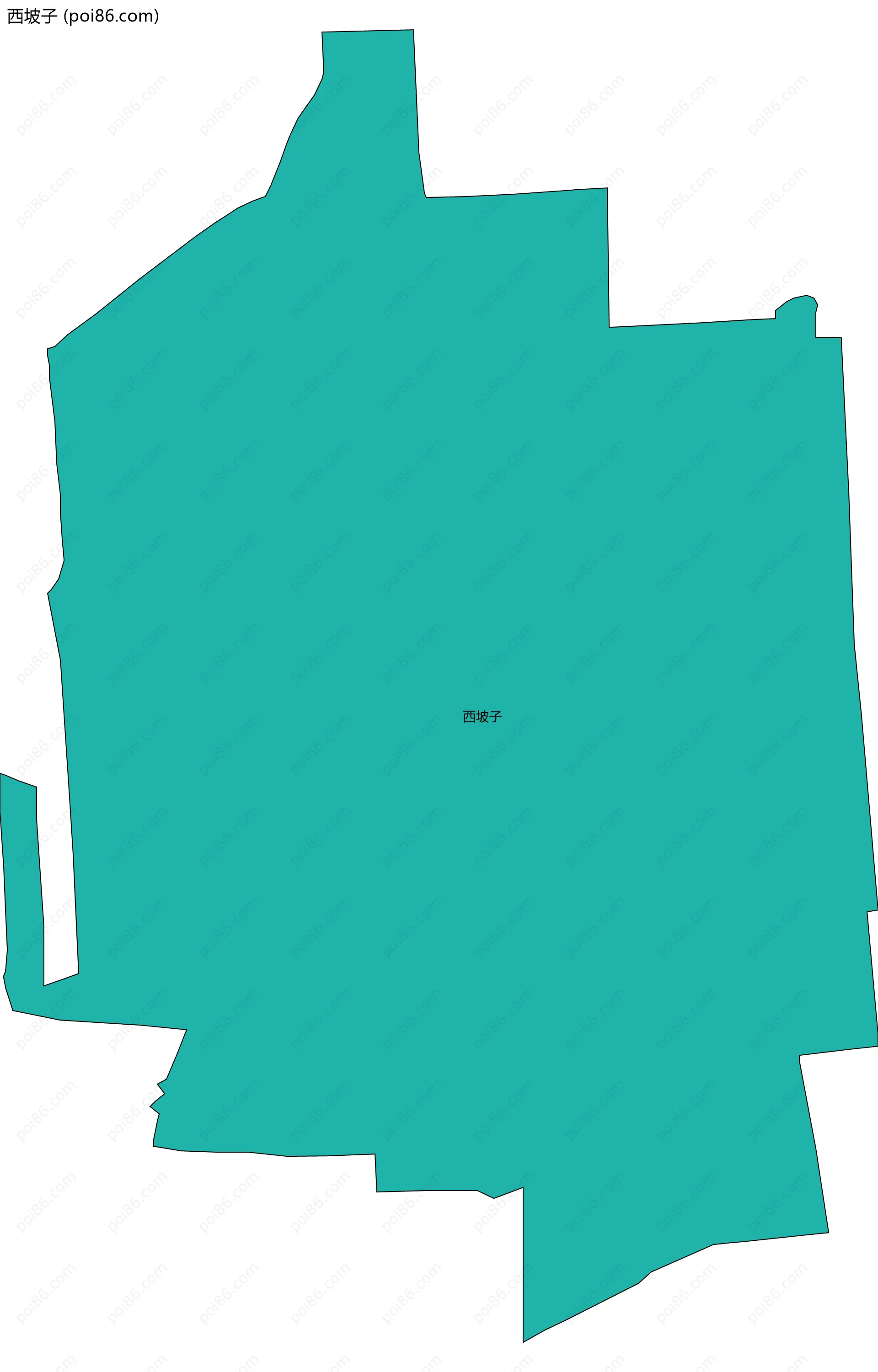 西坡子边界地图