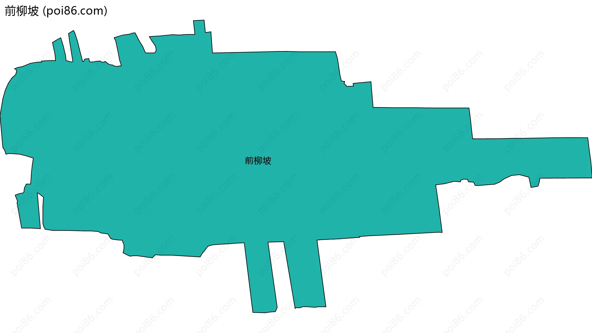 前柳坡边界地图