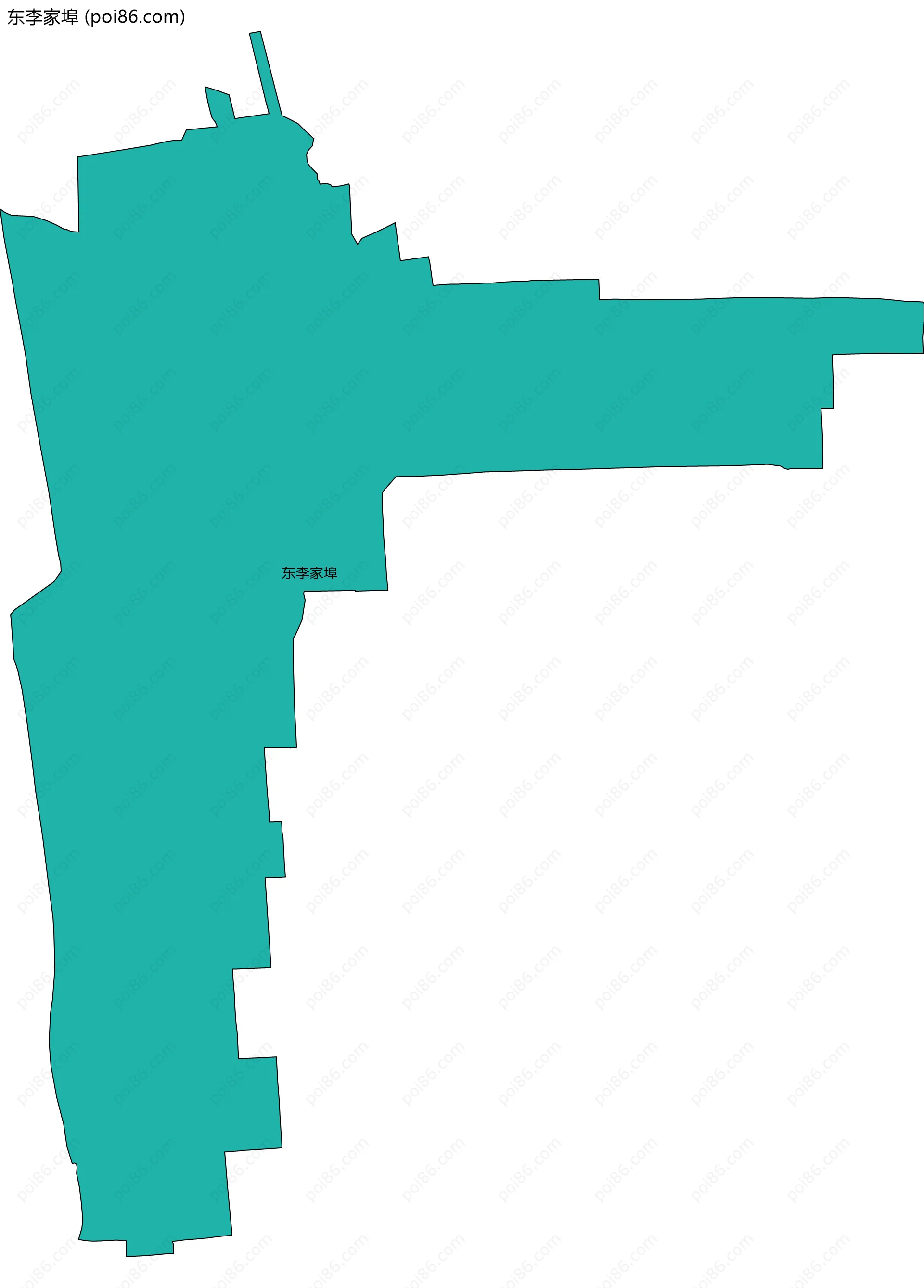 东李家埠边界地图