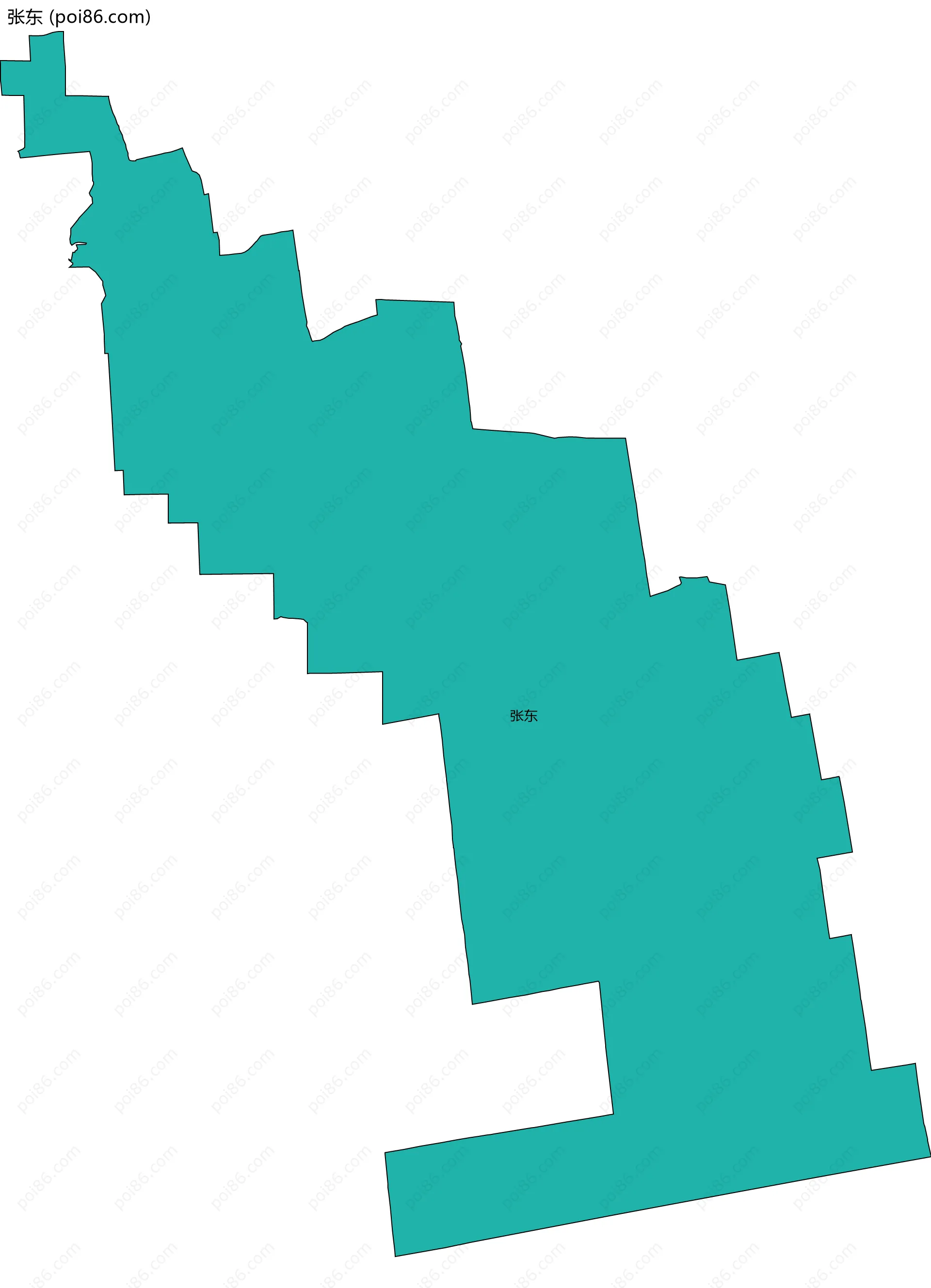 张东边界地图