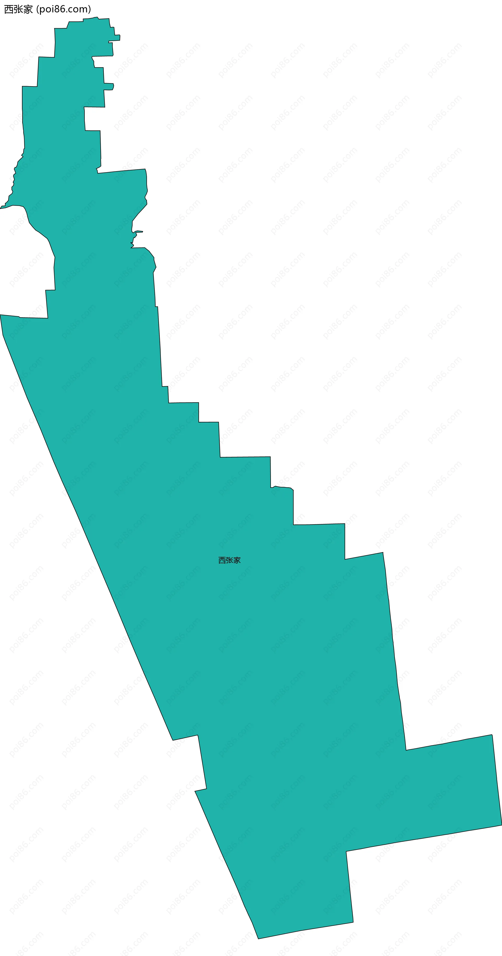 西张家边界地图