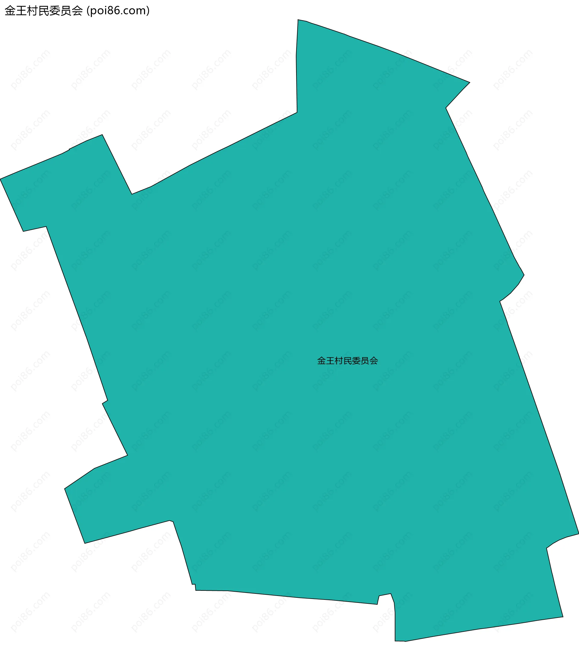 金王村民委员会边界地图