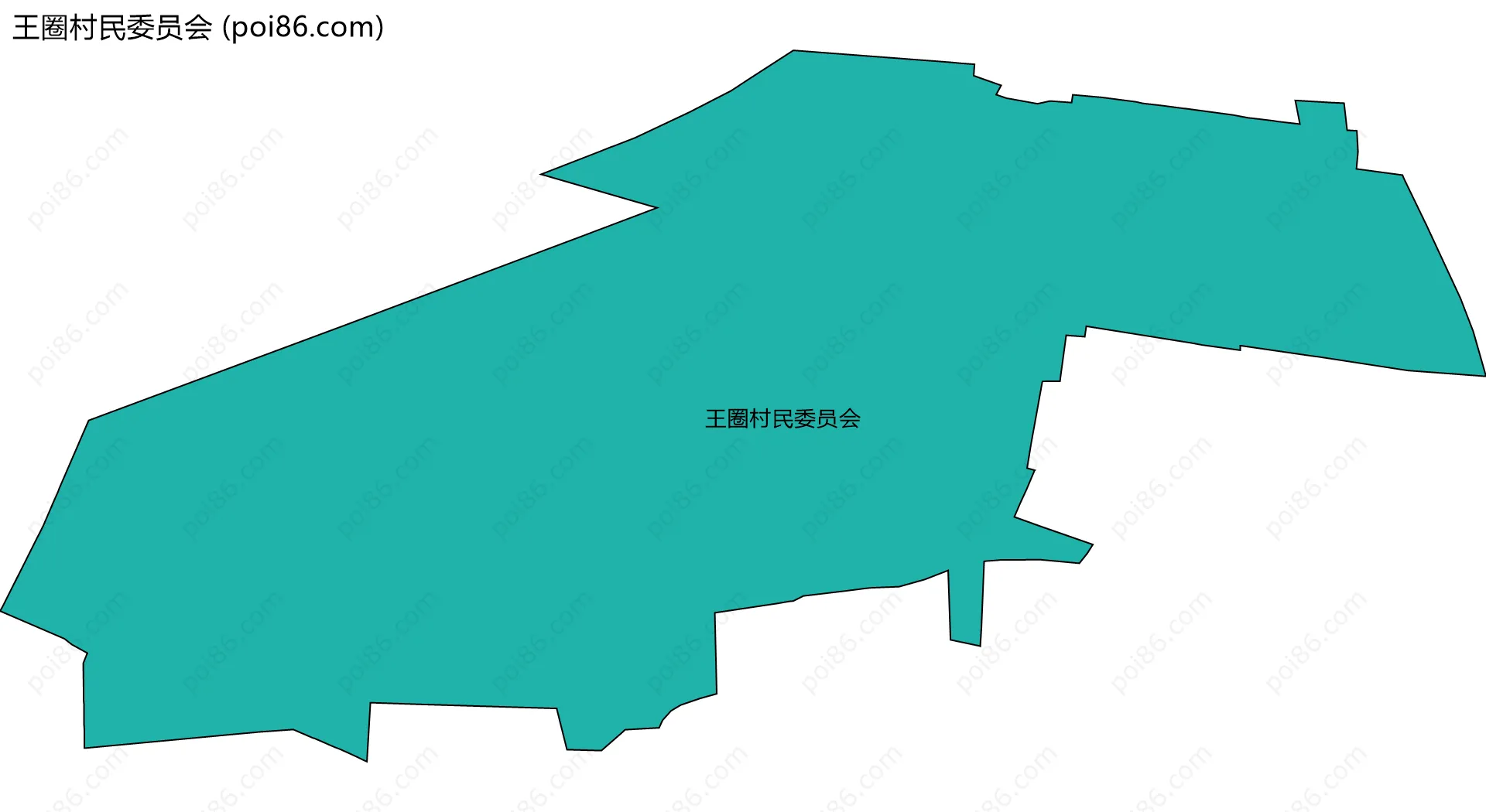 王圈村民委员会边界地图