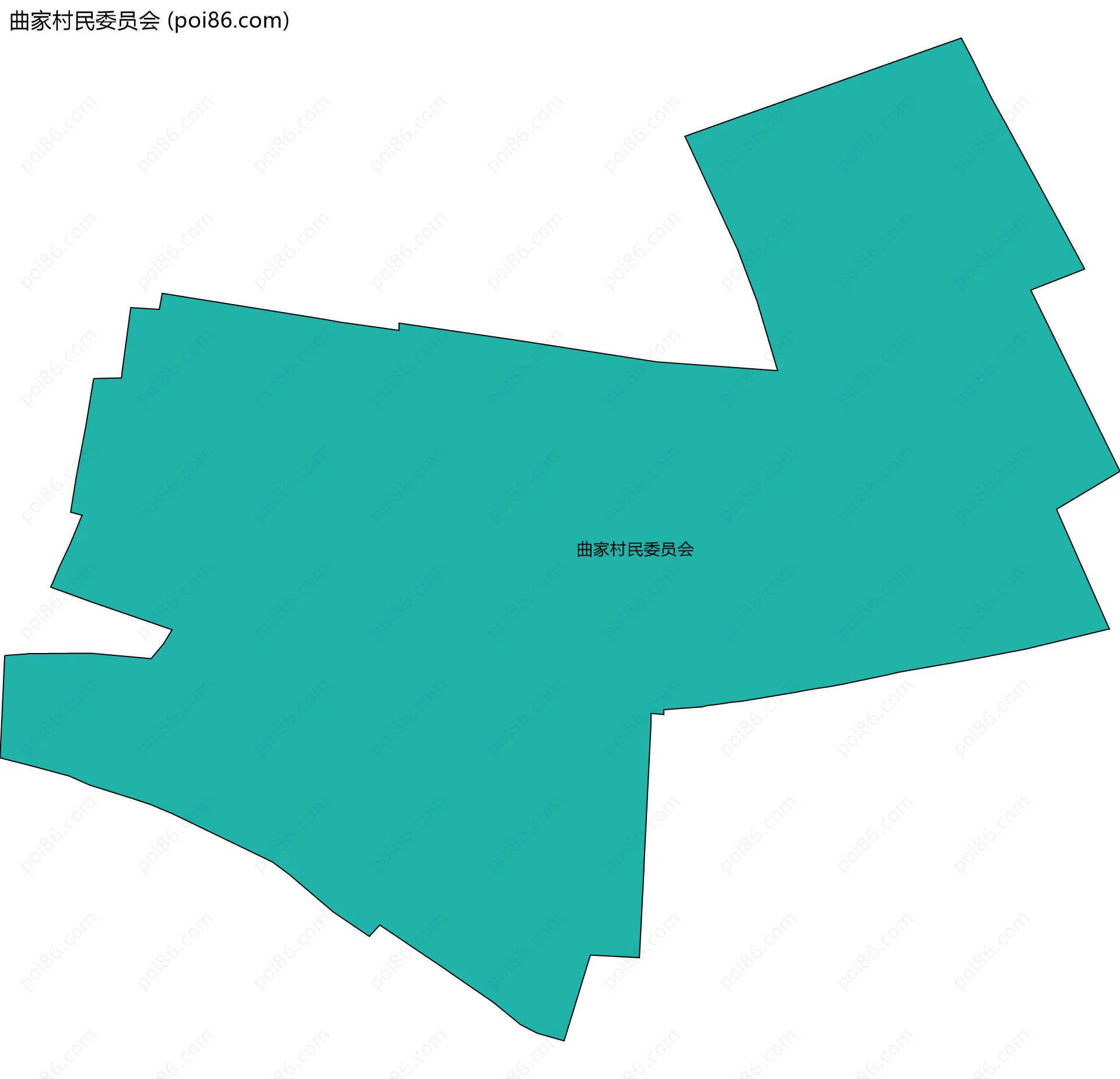 曲家村民委员会边界地图