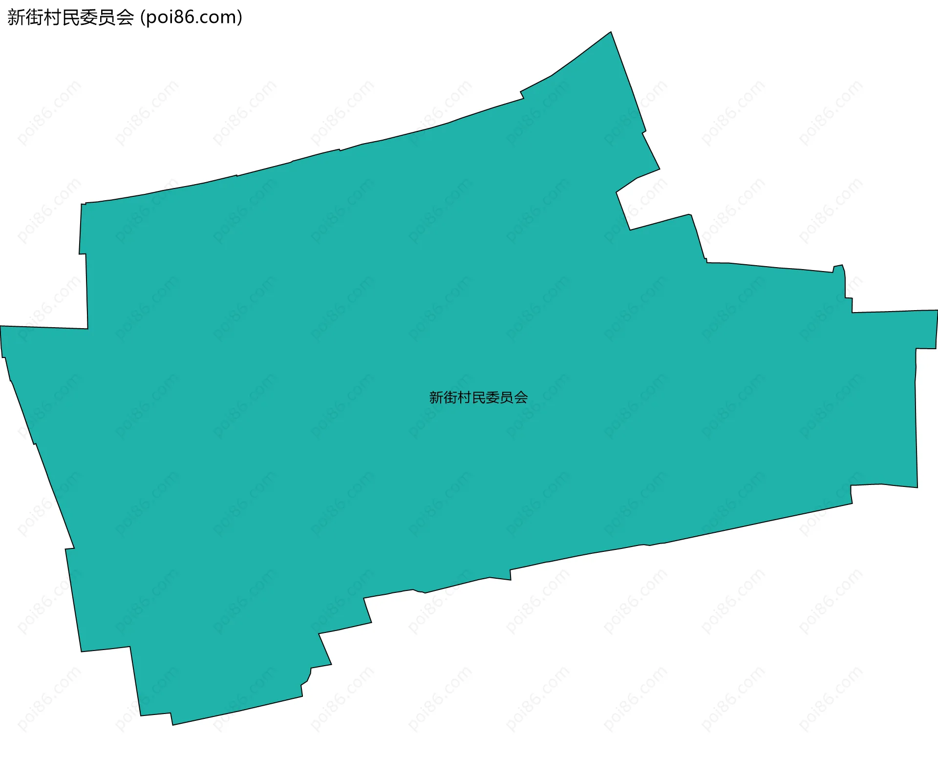 新街村民委员会边界地图