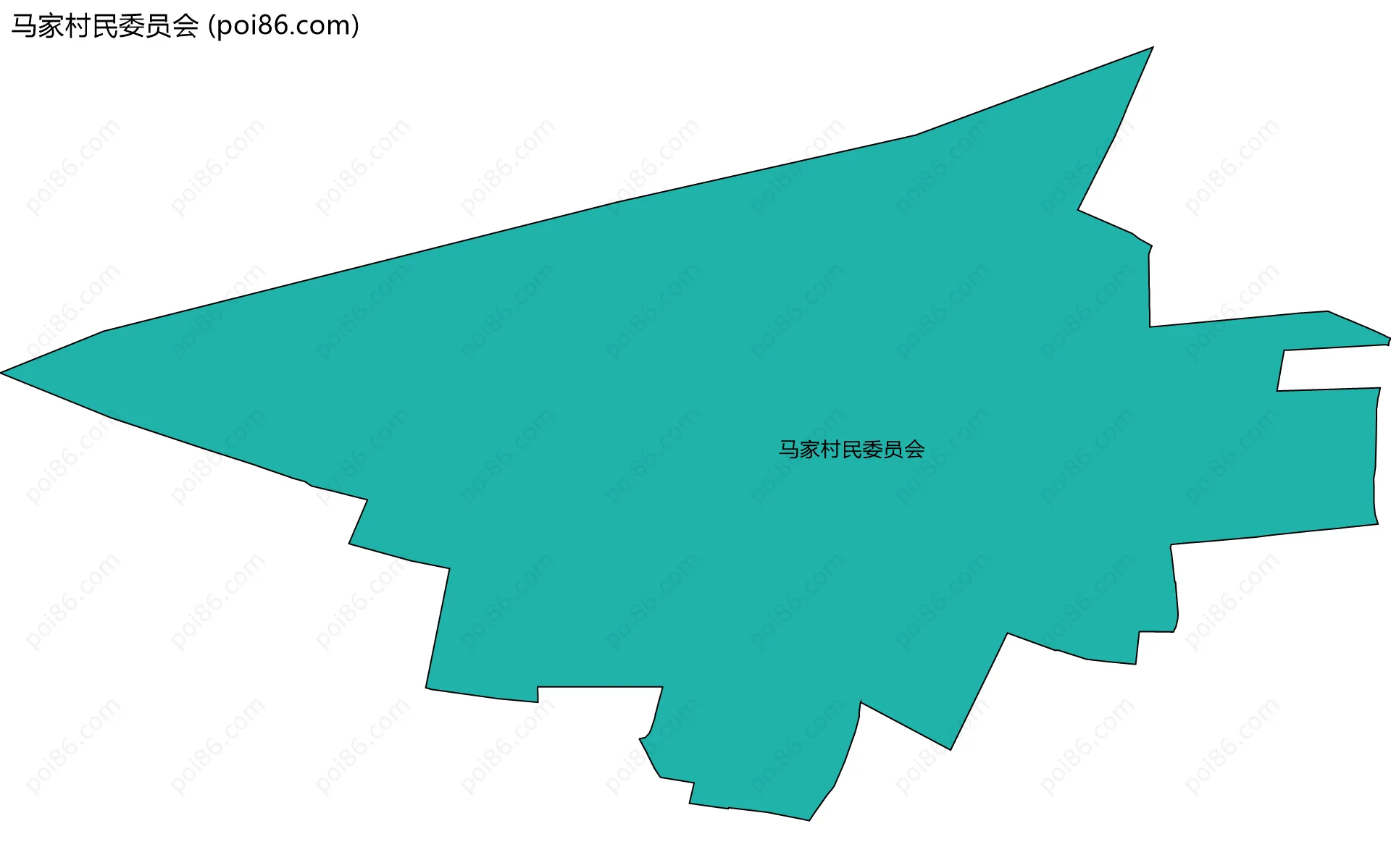 马家村民委员会边界地图