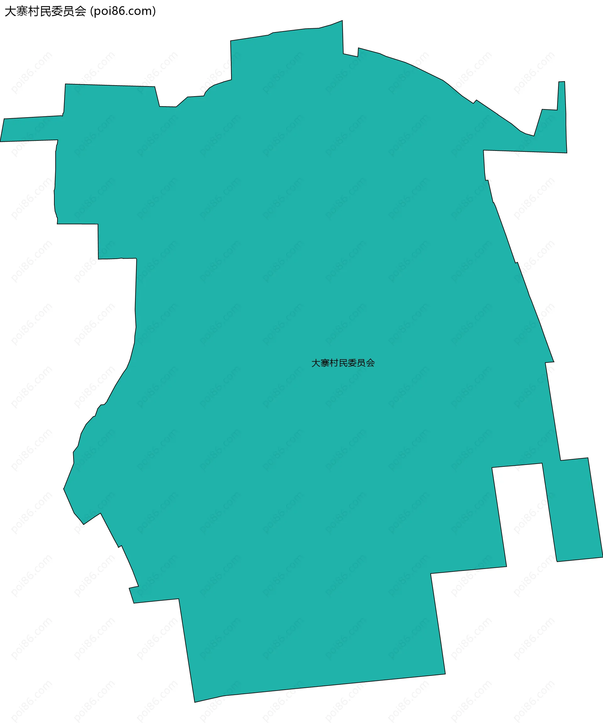 大寨村民委员会边界地图