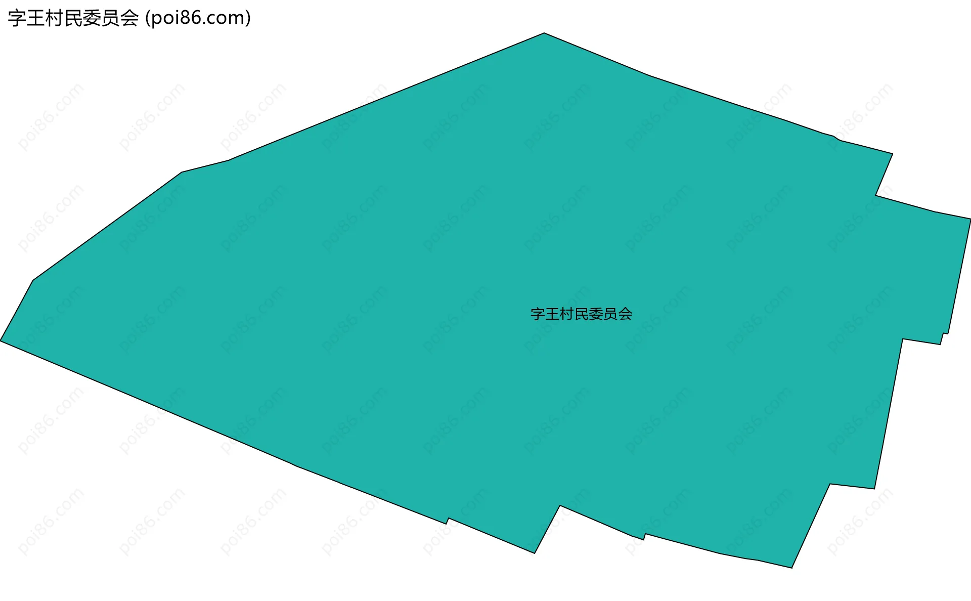 字王村民委员会边界地图