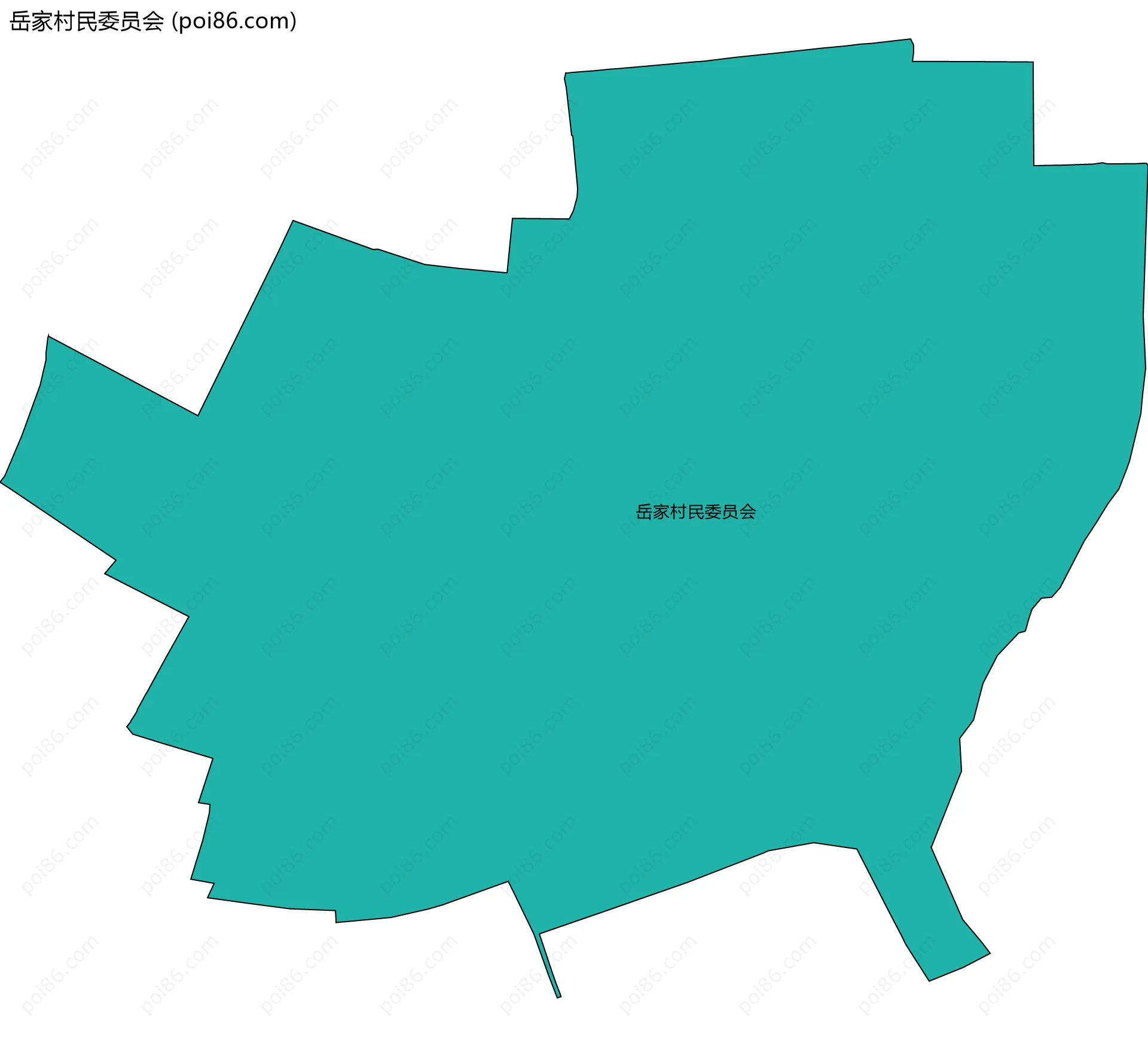 岳家村民委员会边界地图