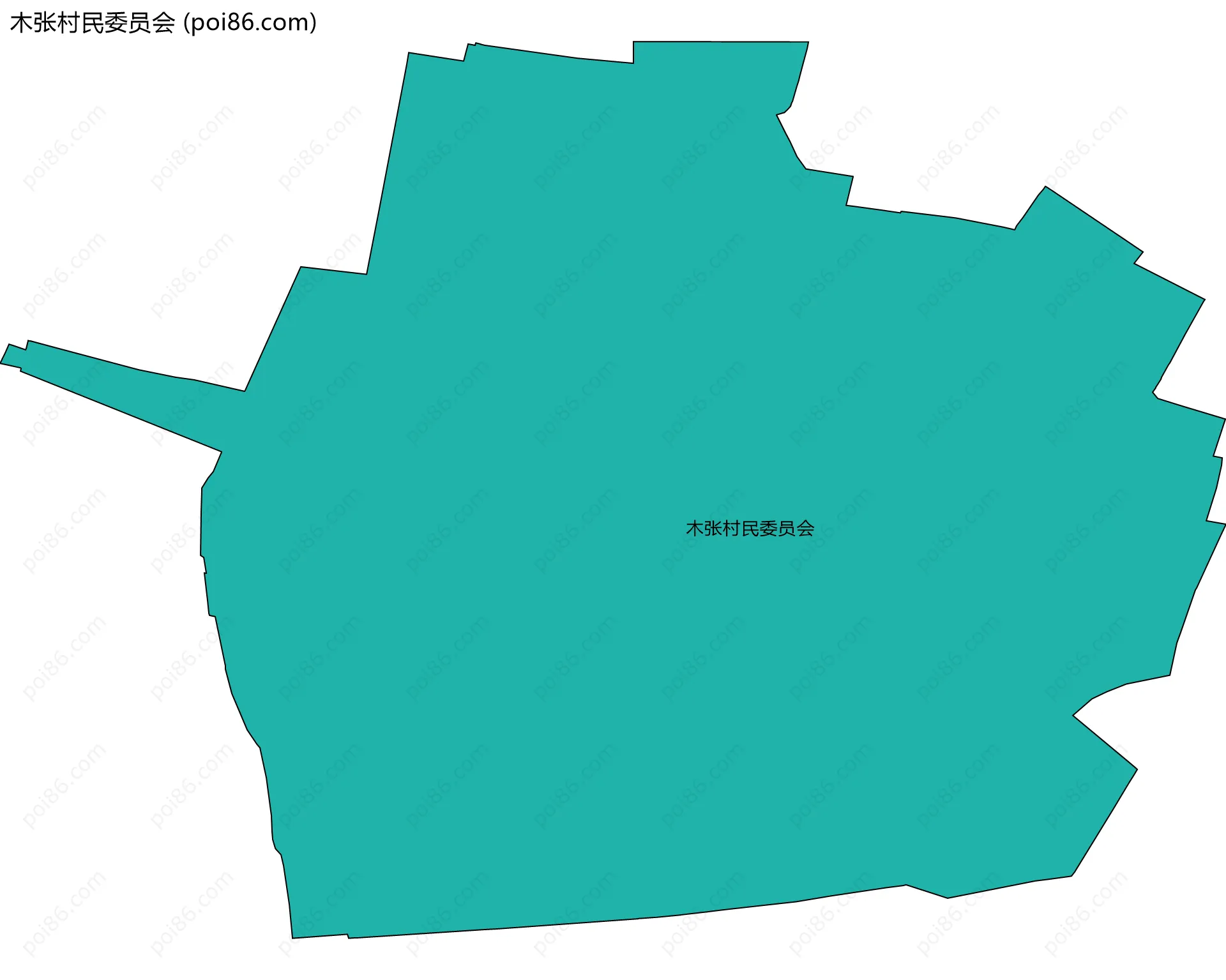 木张村民委员会边界地图