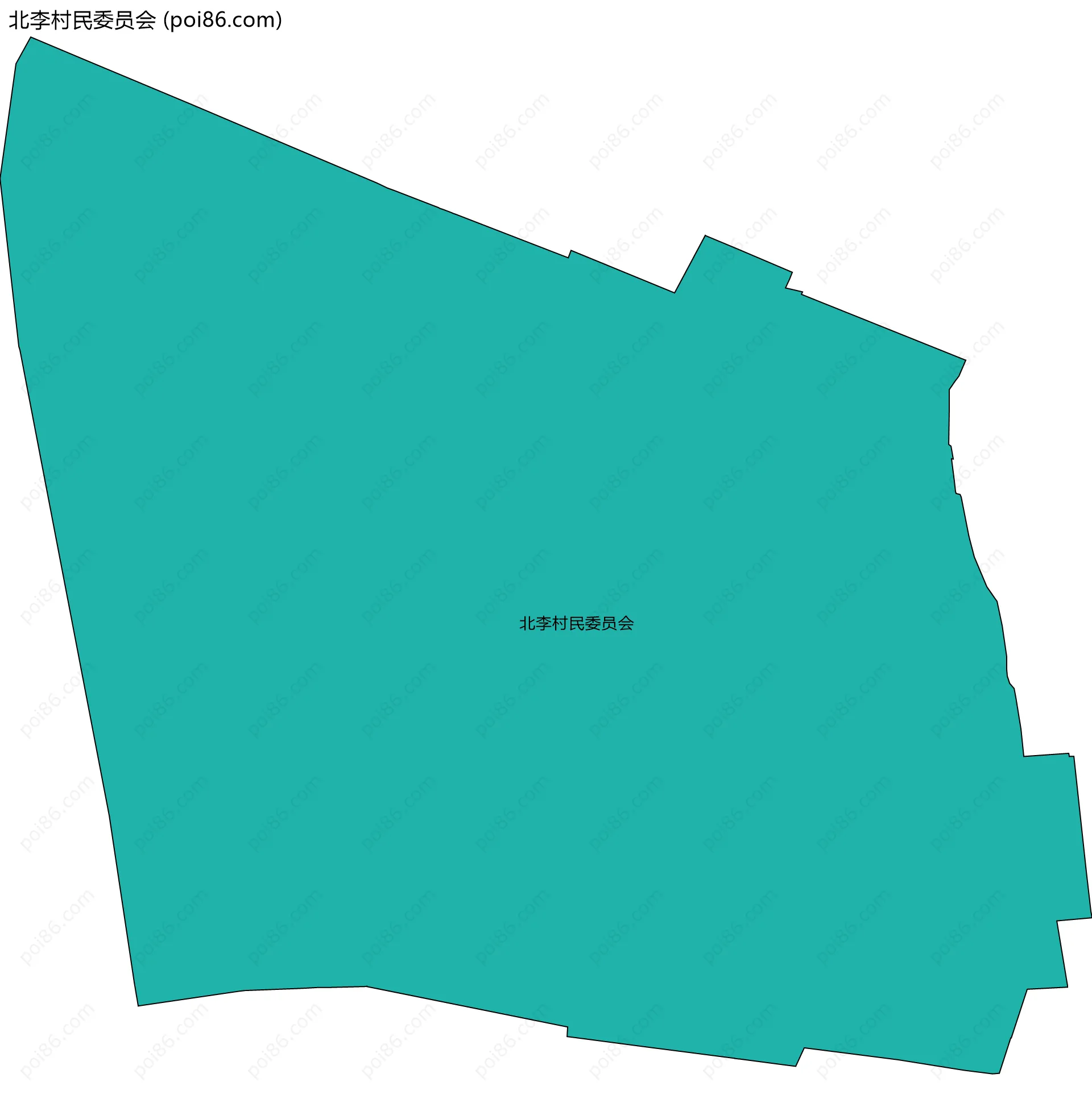 北李村民委员会边界地图