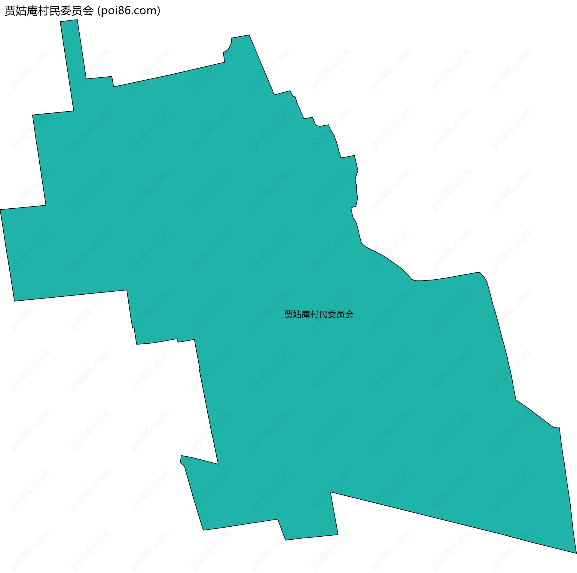 贾姑庵村民委员会边界地图