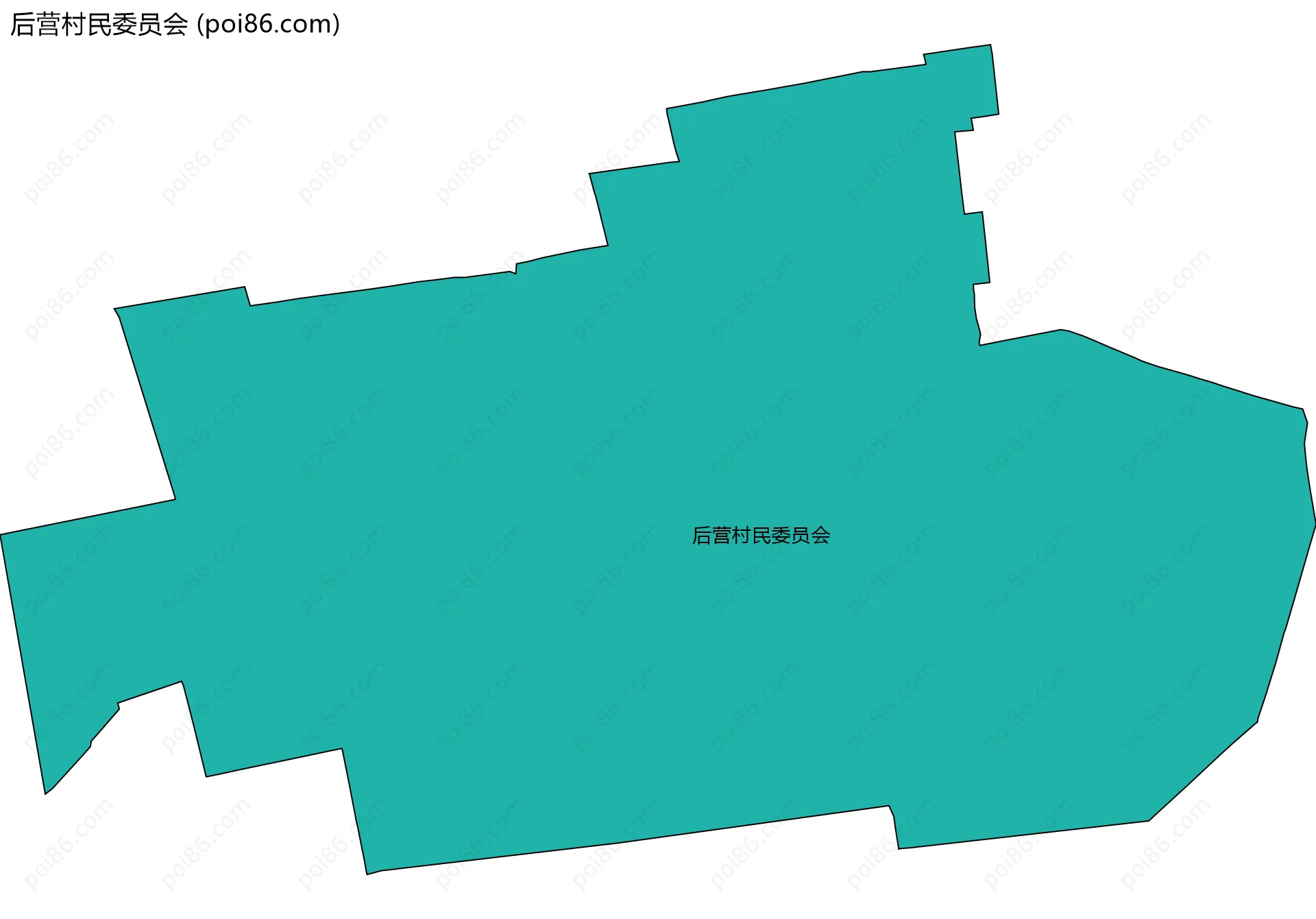 后营村民委员会边界地图