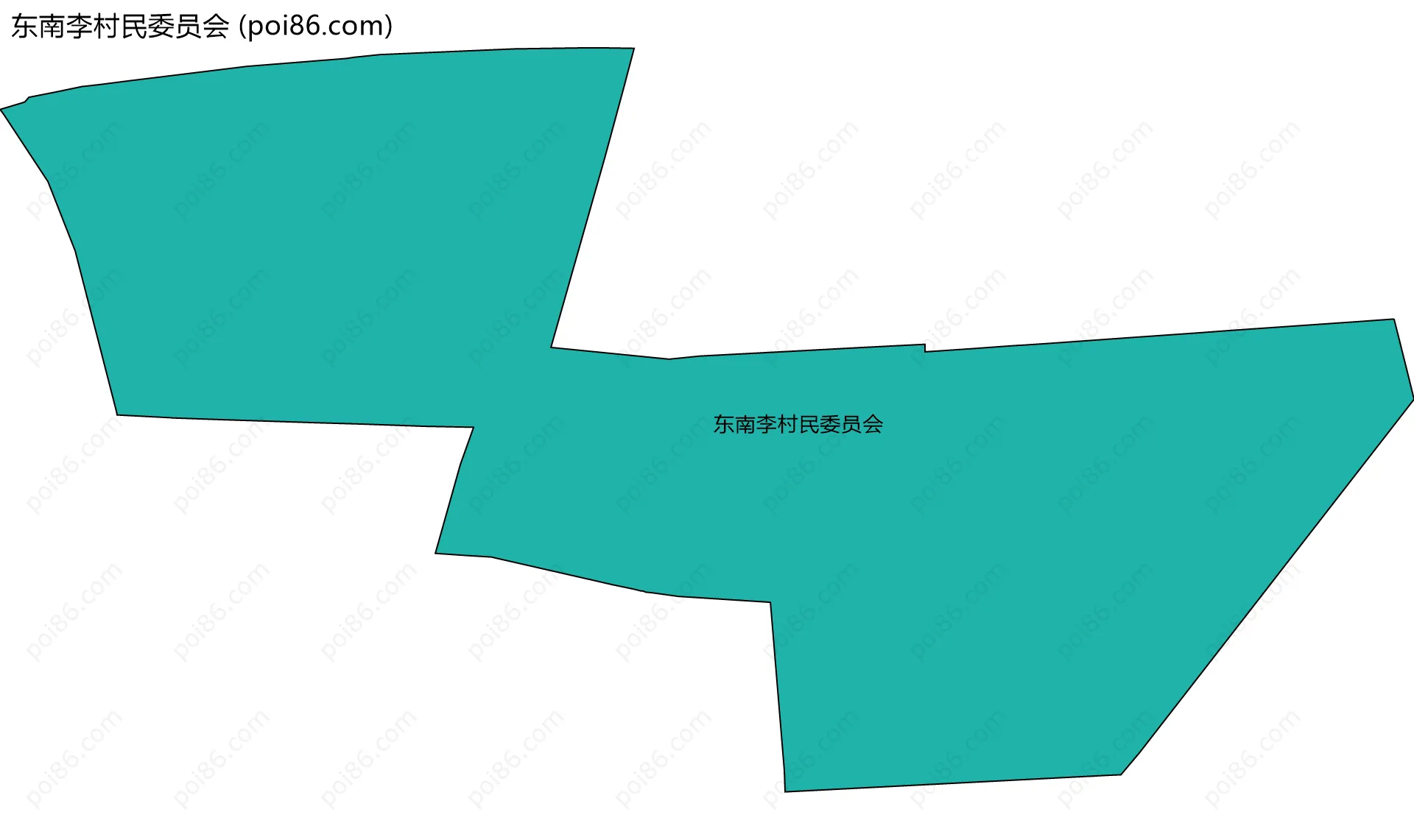 东南李村民委员会边界地图