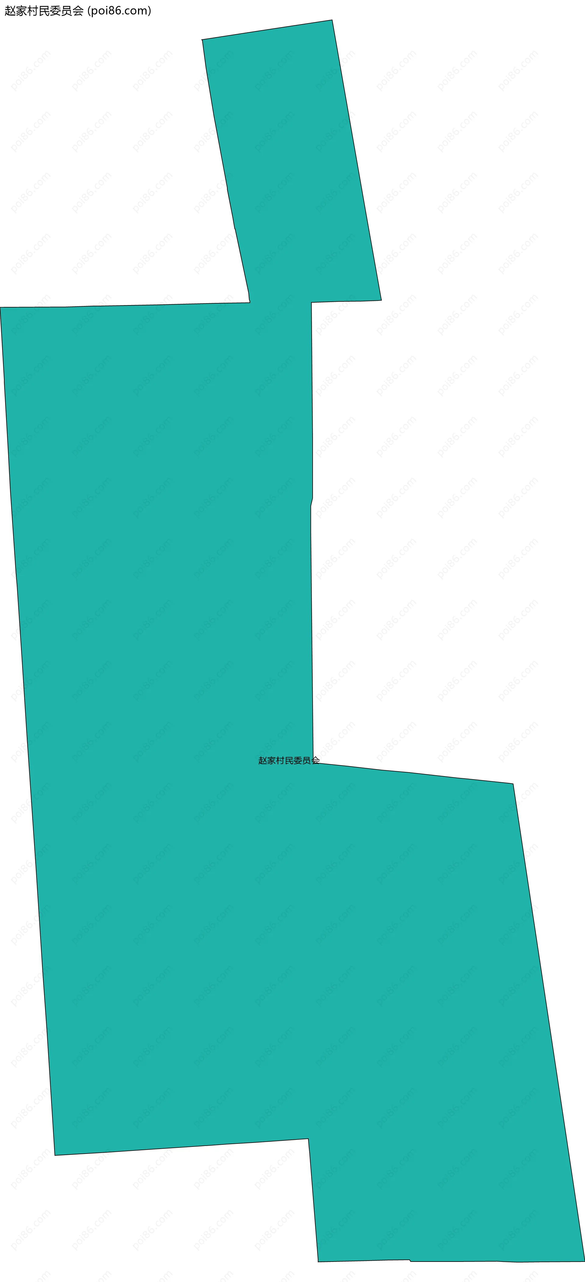 赵家村民委员会边界地图