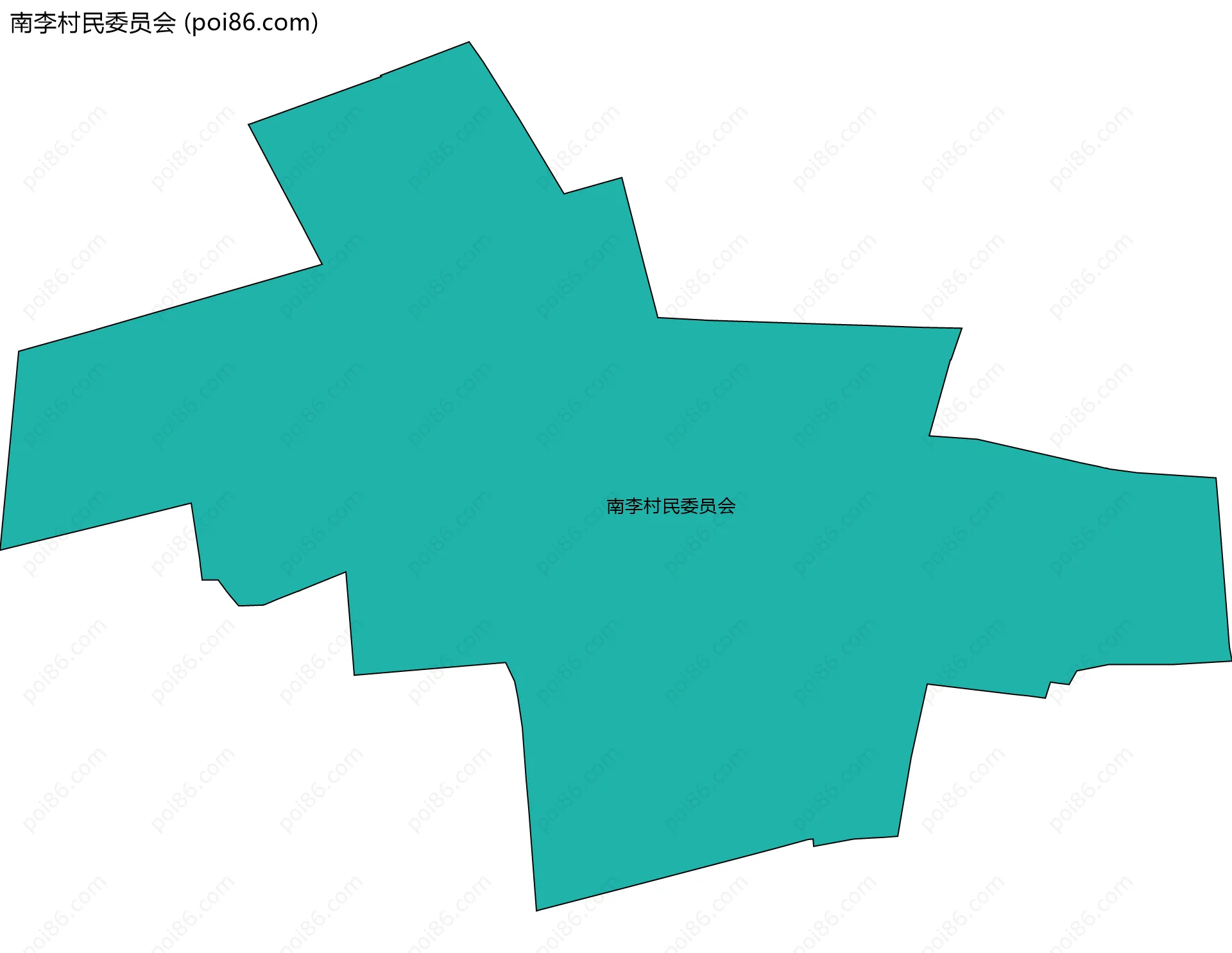 南李村民委员会边界地图
