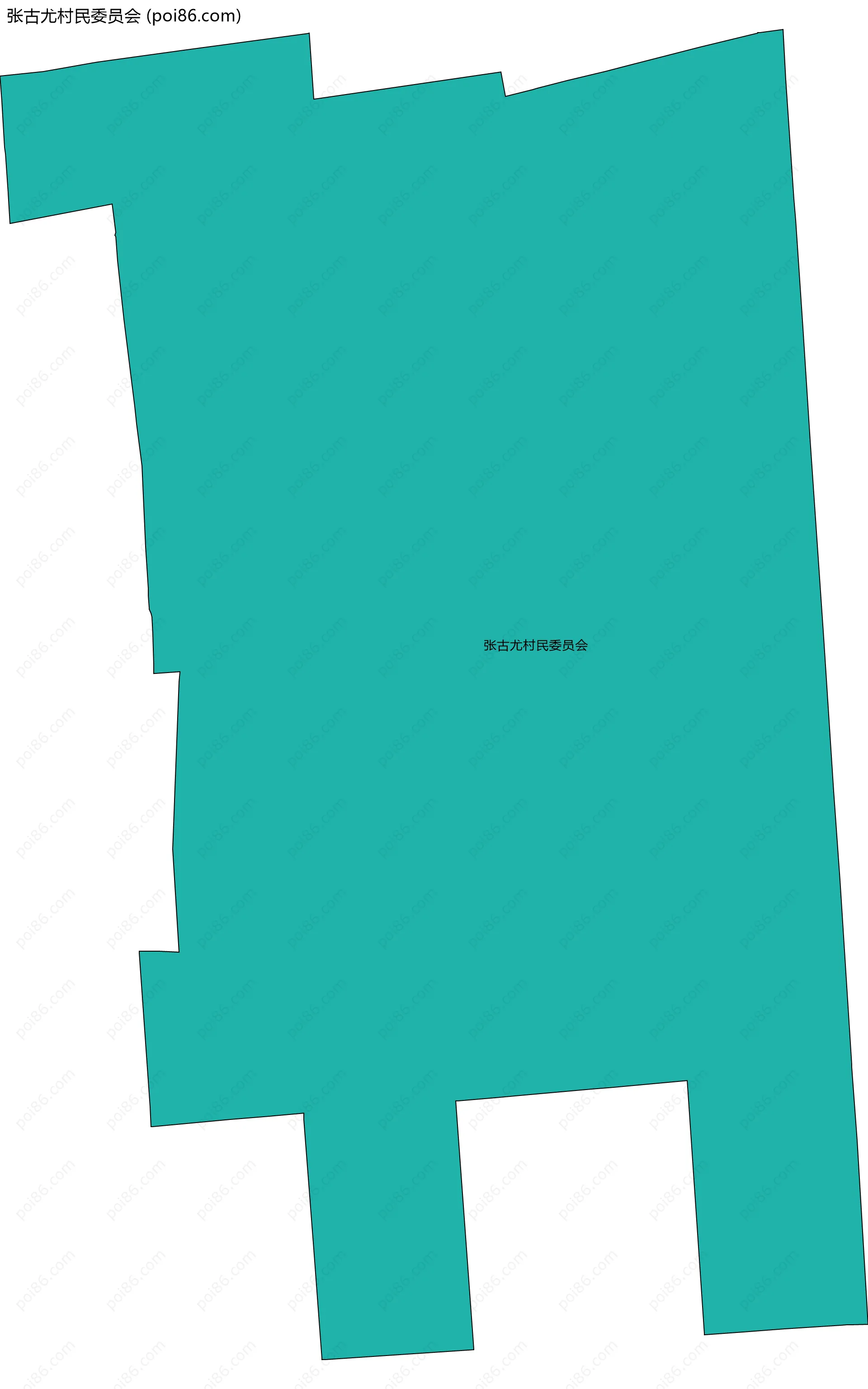 张古尤村民委员会边界地图