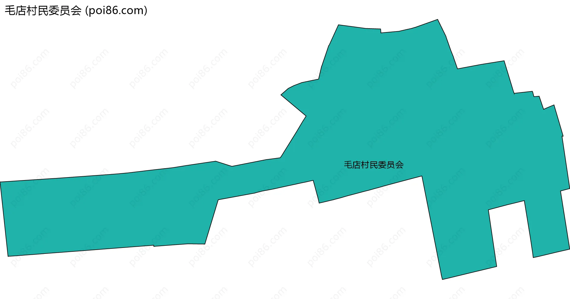 毛店村民委员会边界地图