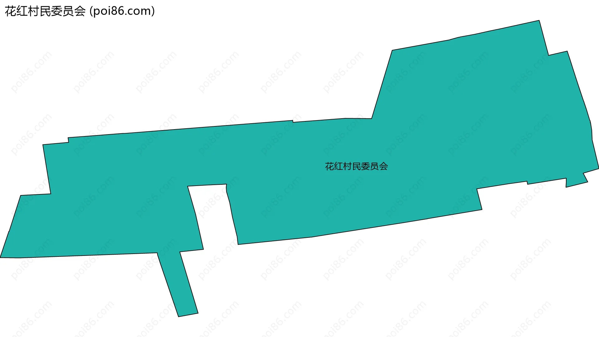 花红村民委员会边界地图