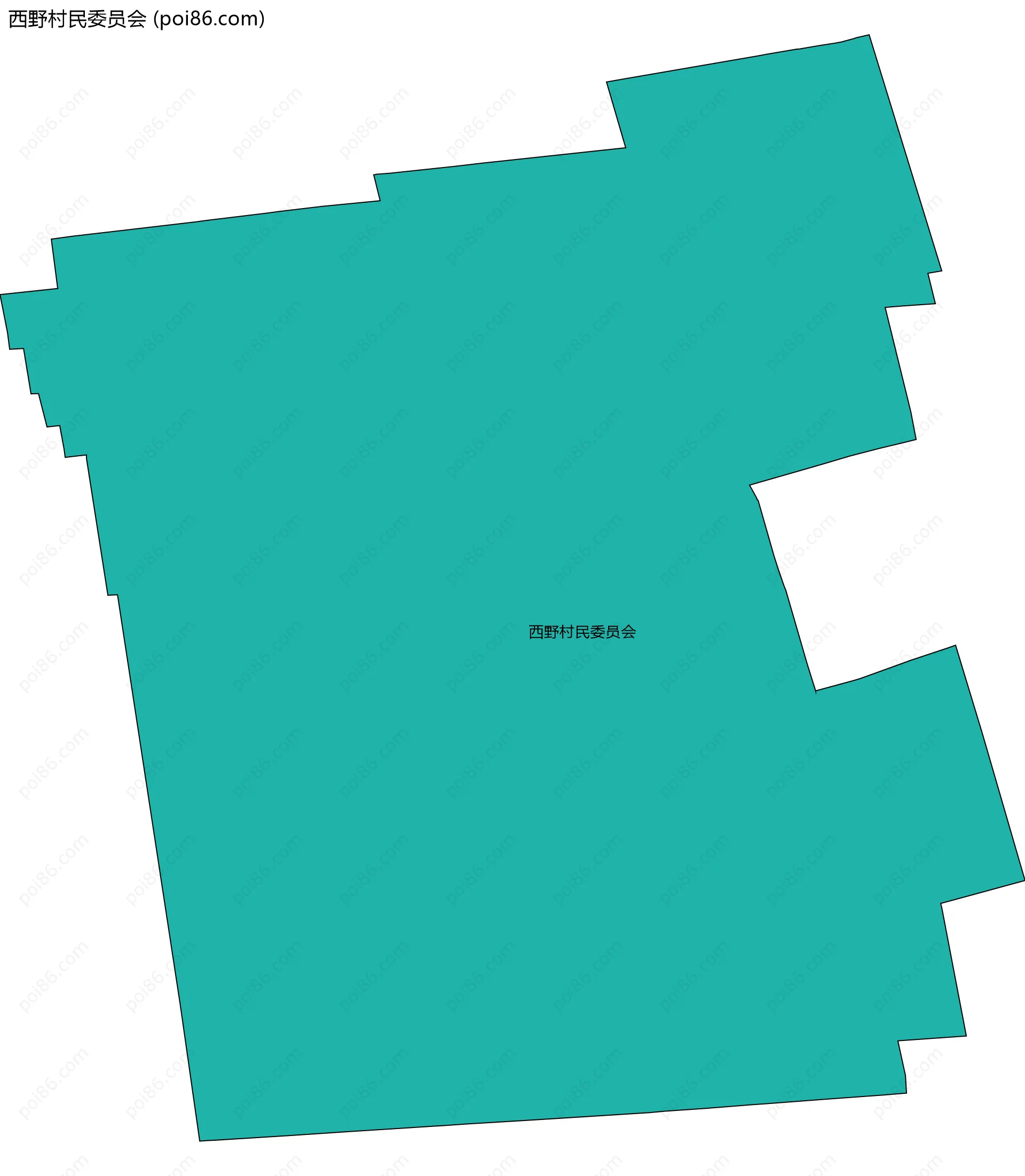 西野村民委员会边界地图