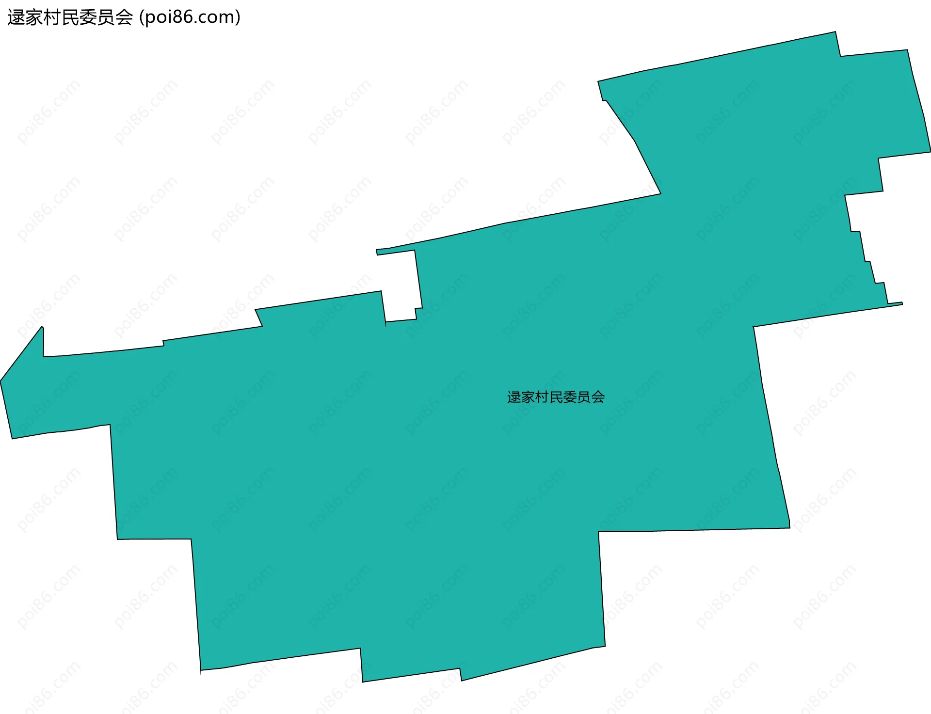 逯家村民委员会边界地图