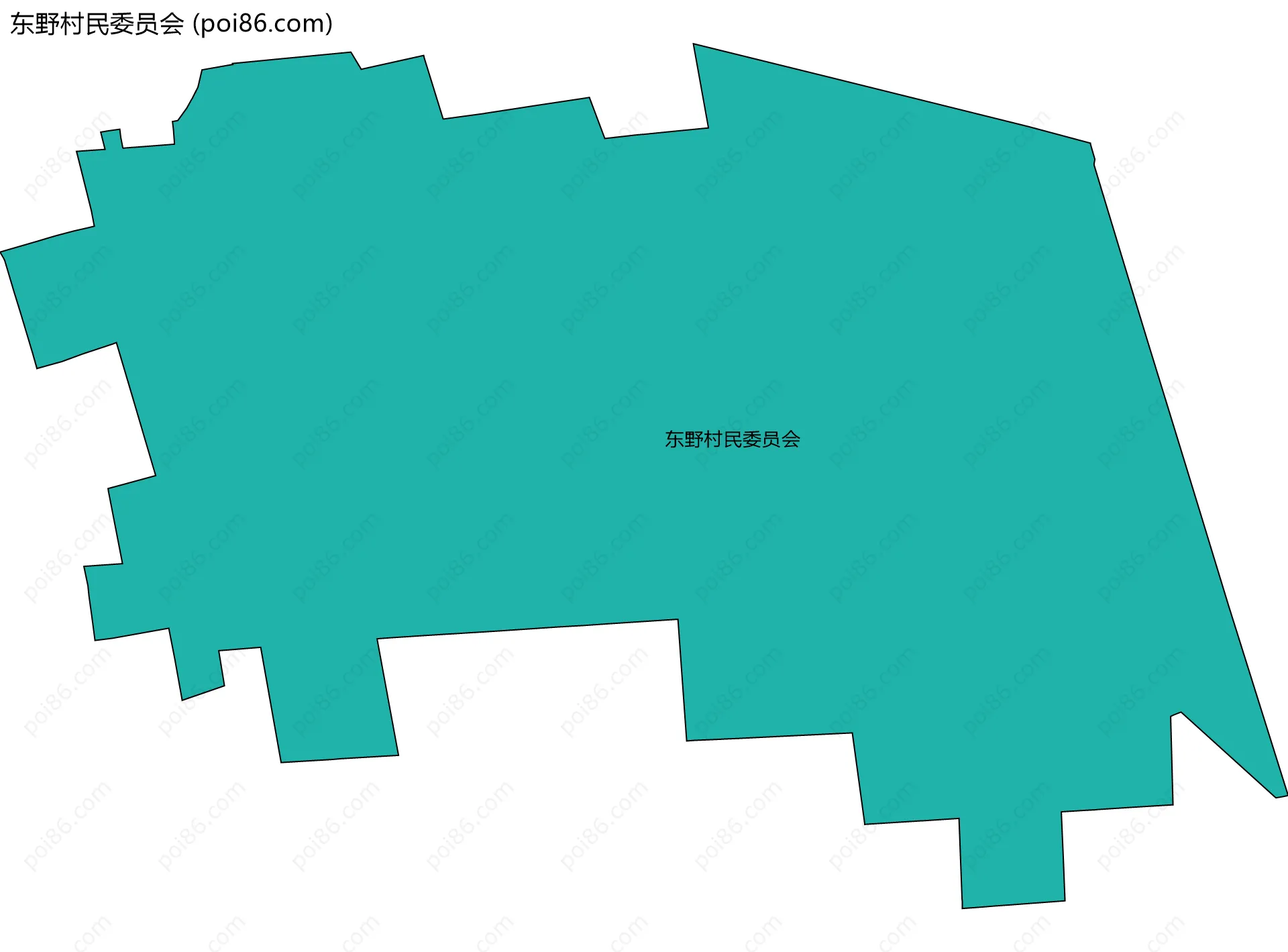 东野村民委员会边界地图