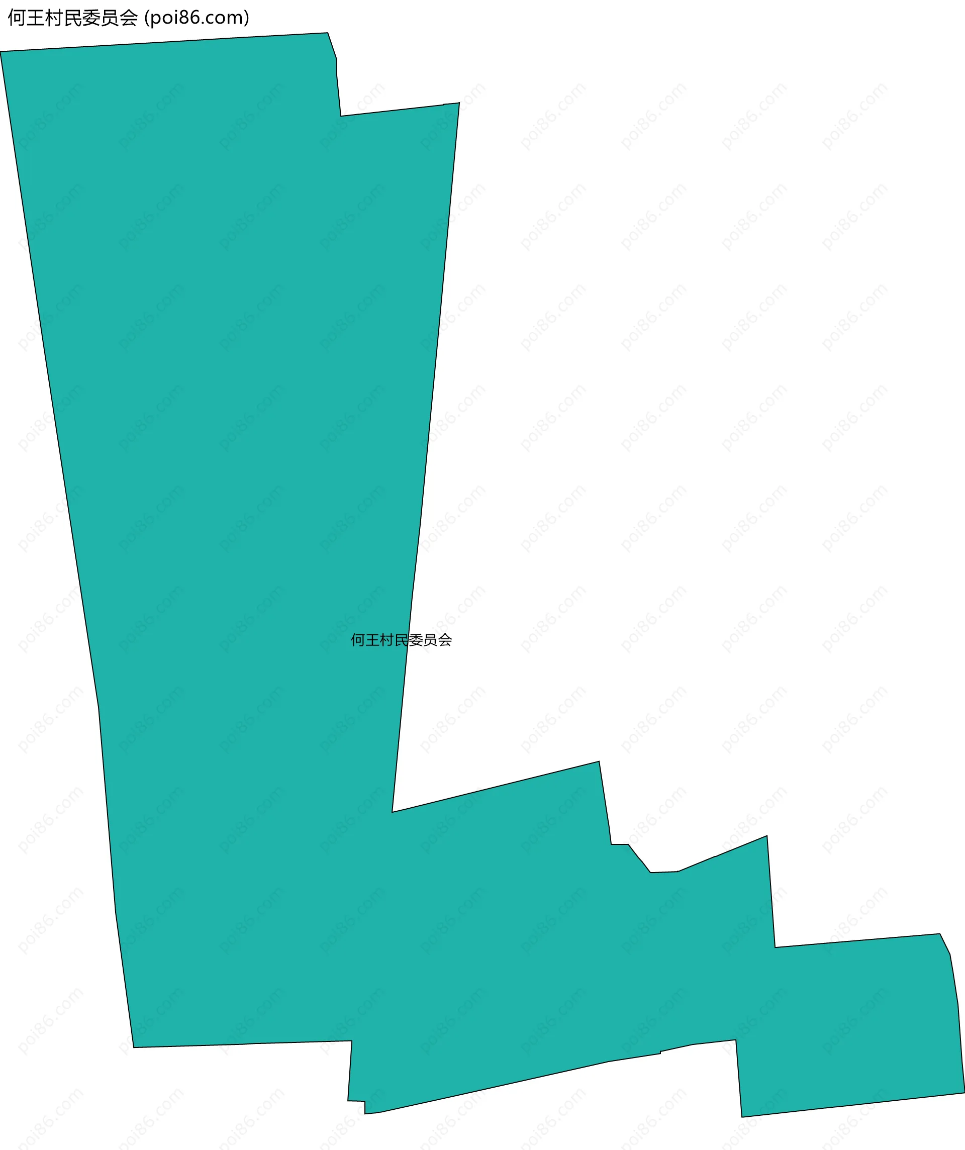 何王村民委员会边界地图