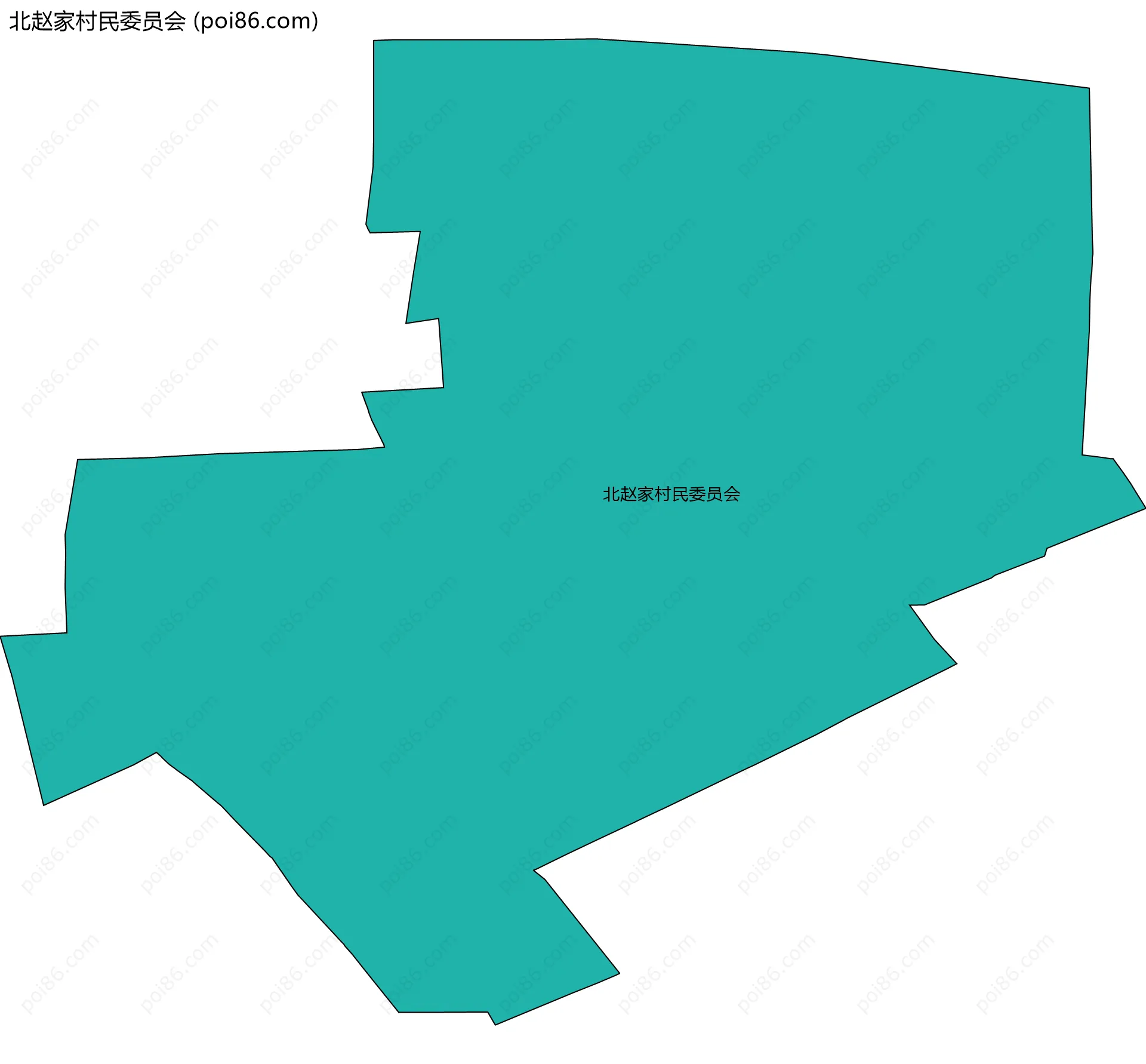 北赵家村民委员会边界地图