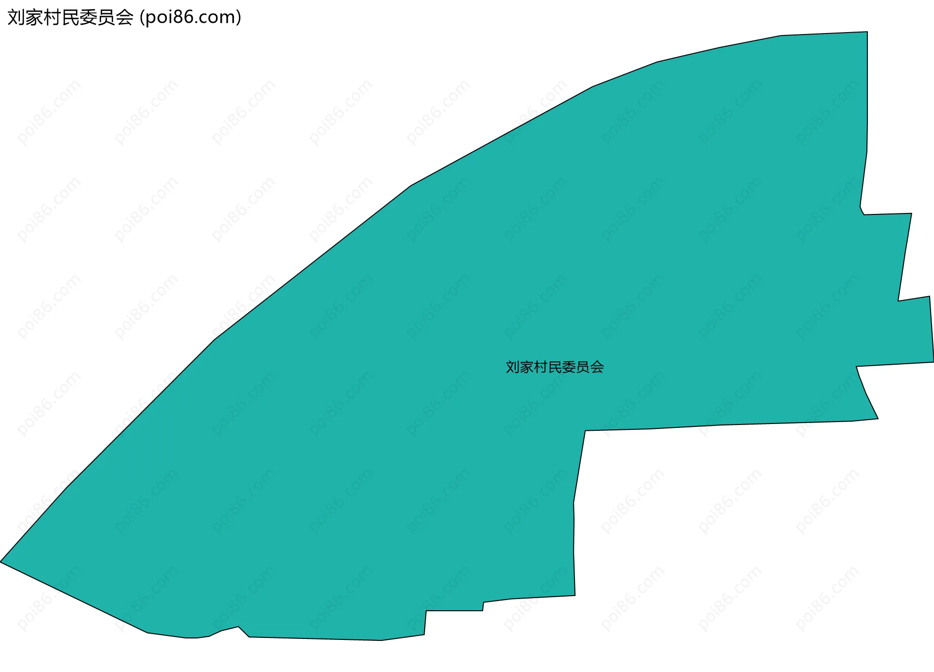 刘家村民委员会边界地图