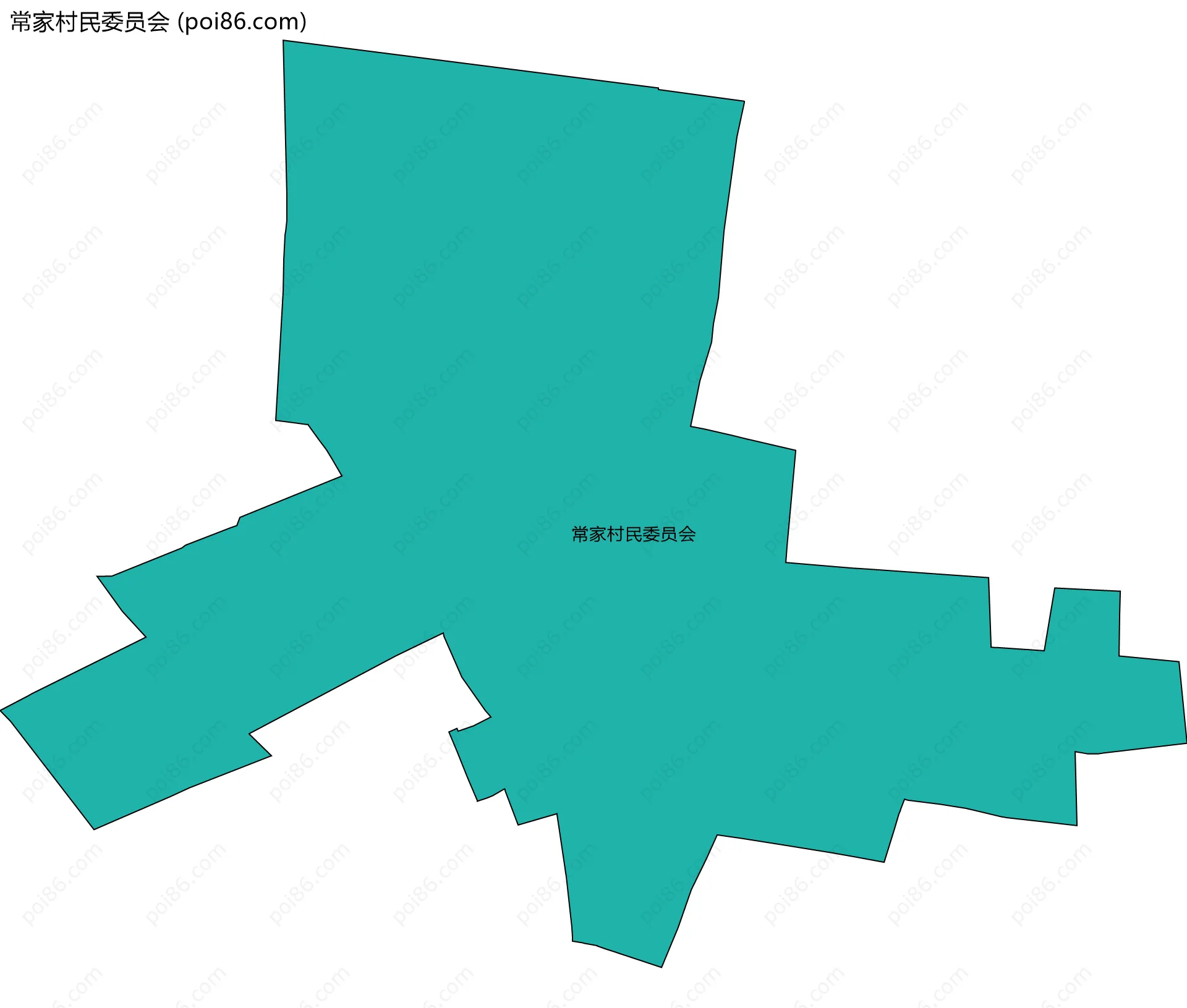 常家村民委员会边界地图