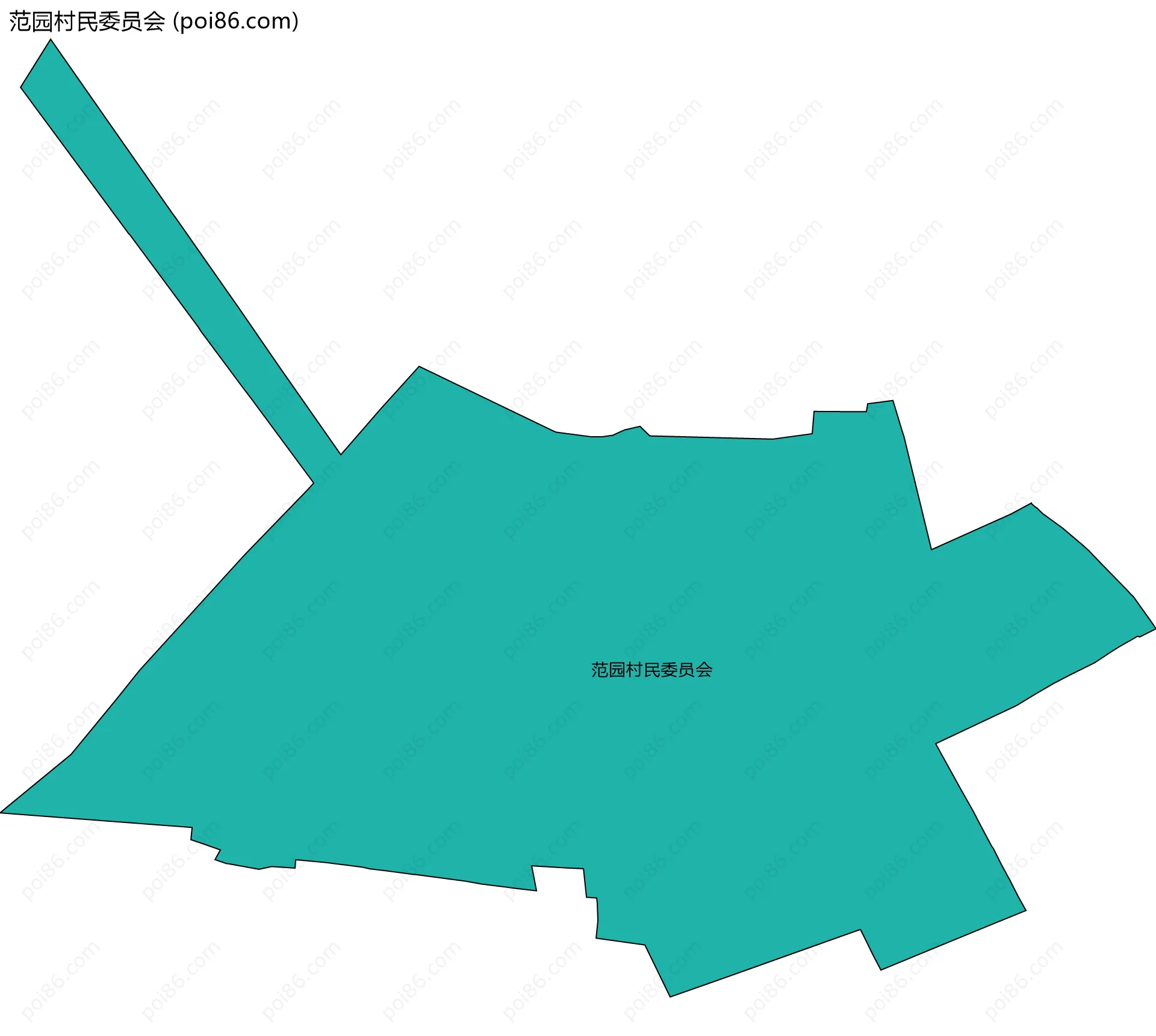 范园村民委员会边界地图