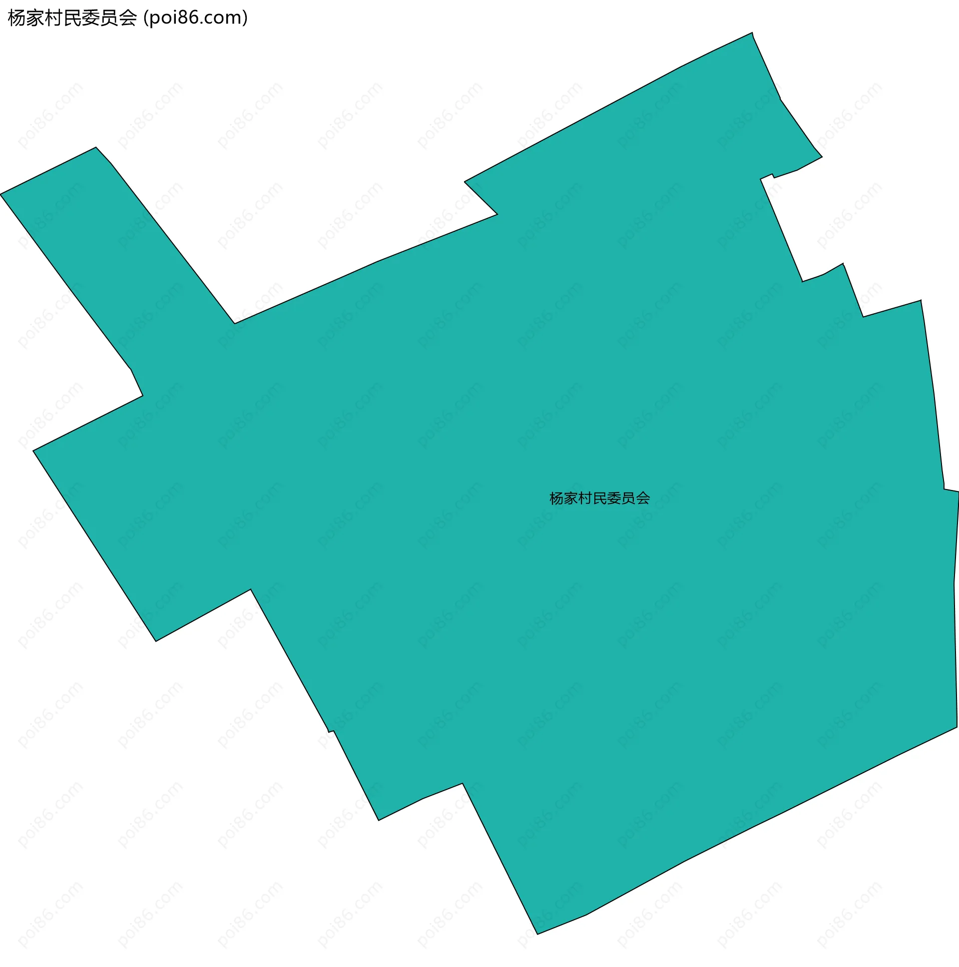 杨家村民委员会边界地图