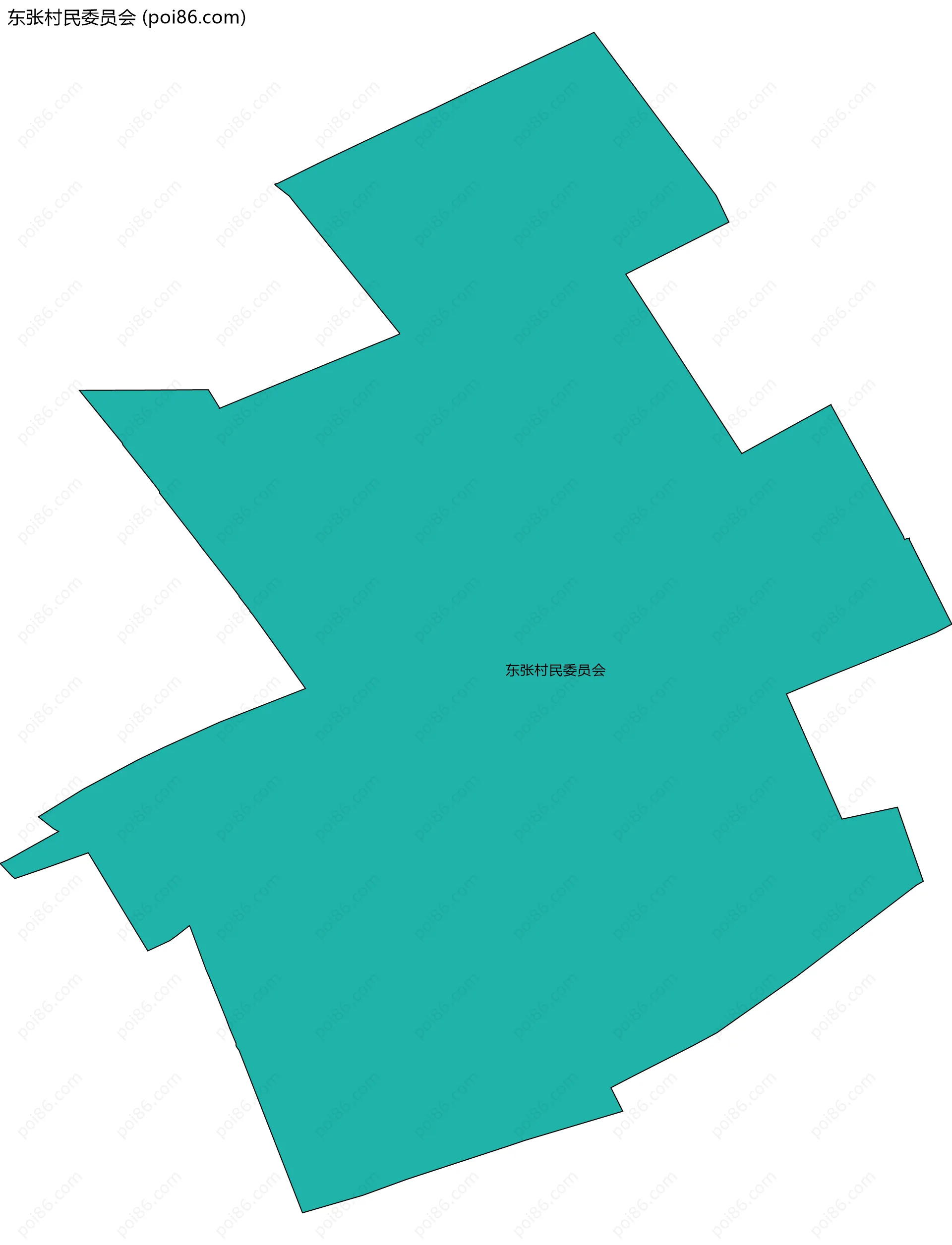 东张村民委员会边界地图