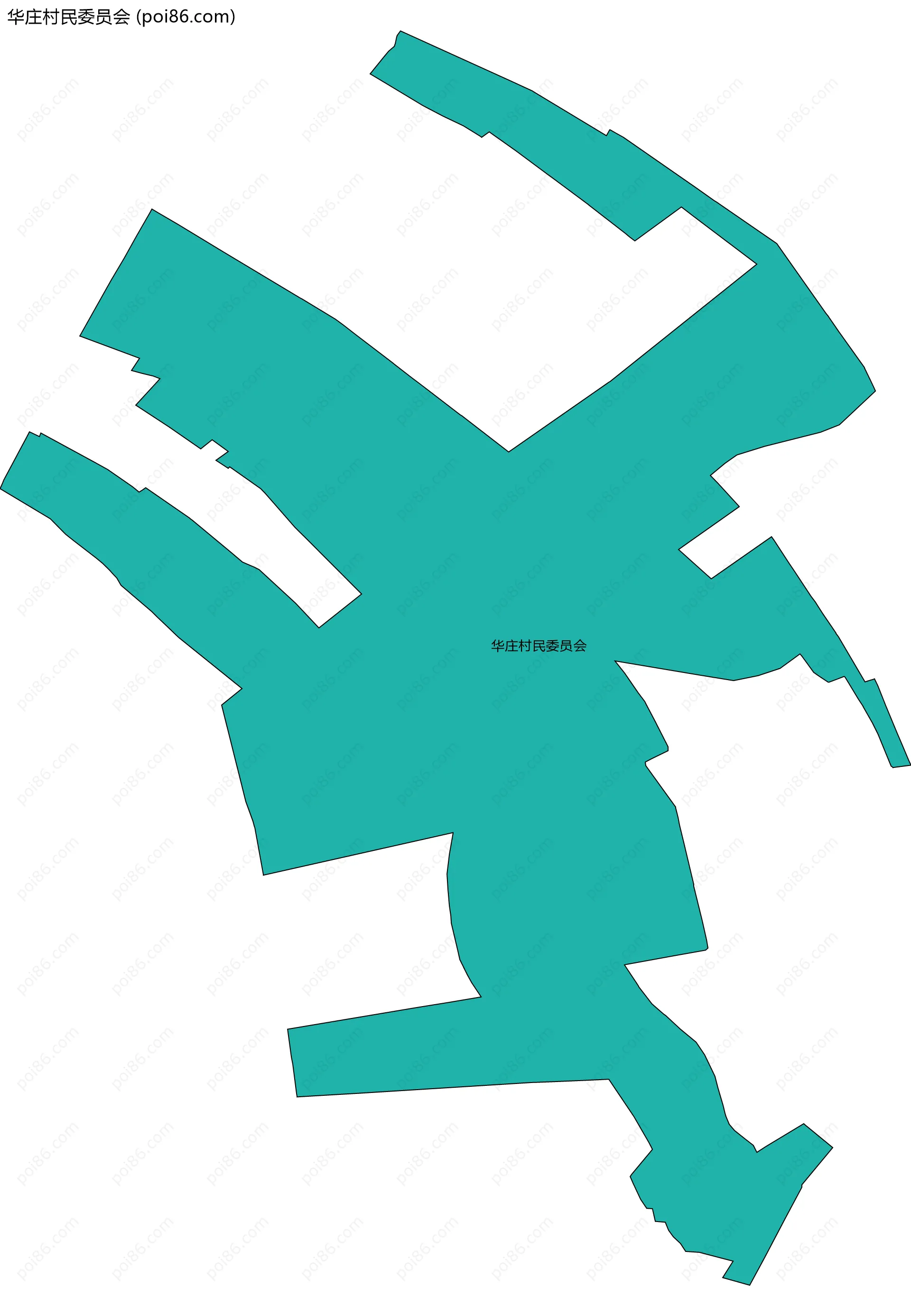 华庄村民委员会边界地图