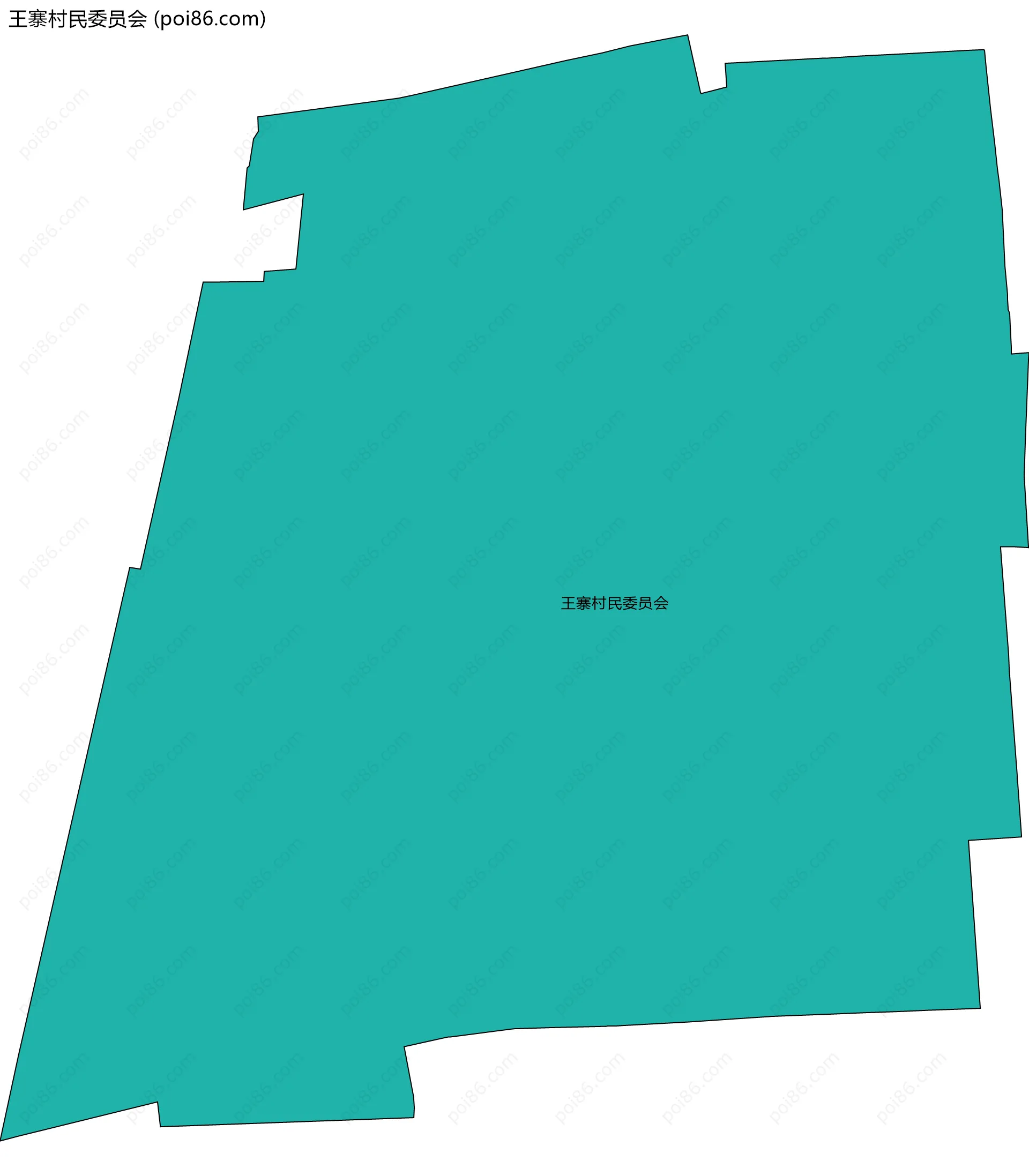 王寨村民委员会边界地图