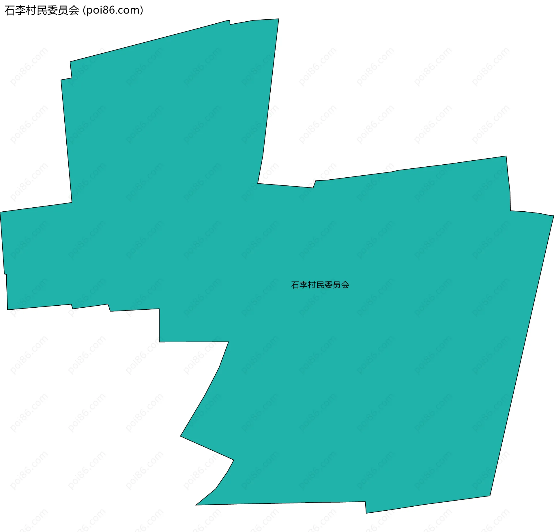 石李村民委员会边界地图