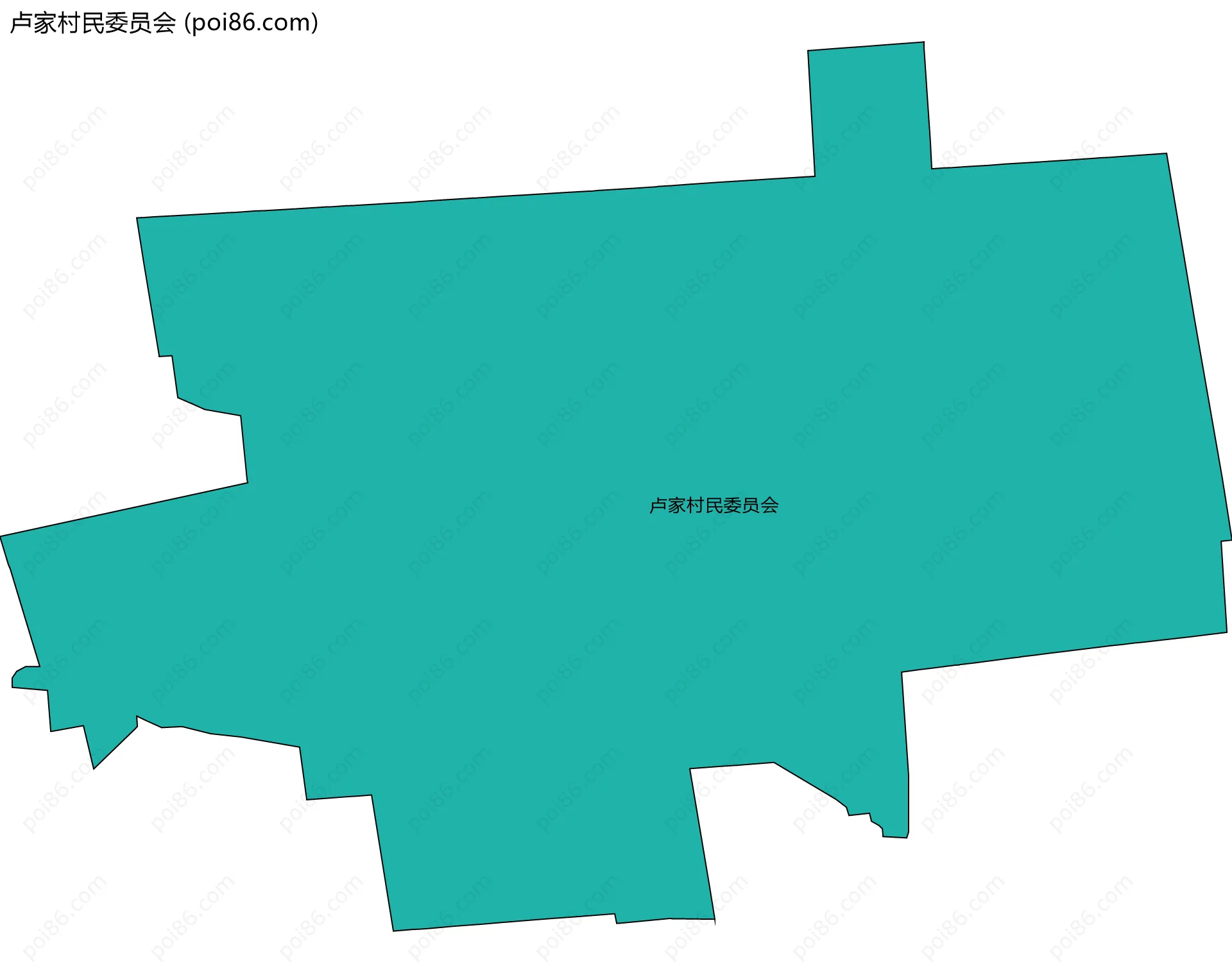 卢家村民委员会边界地图