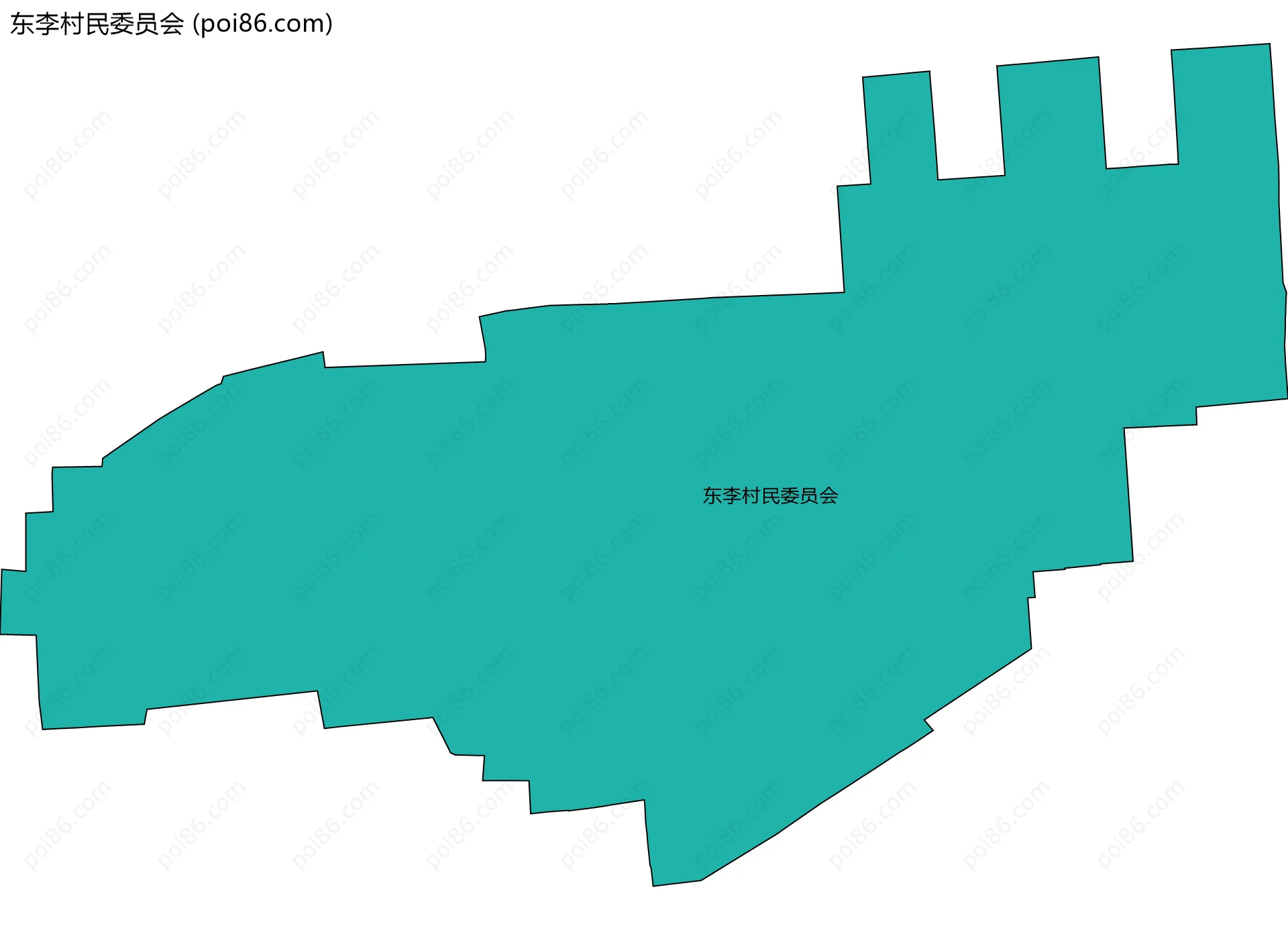 东李村民委员会边界地图
