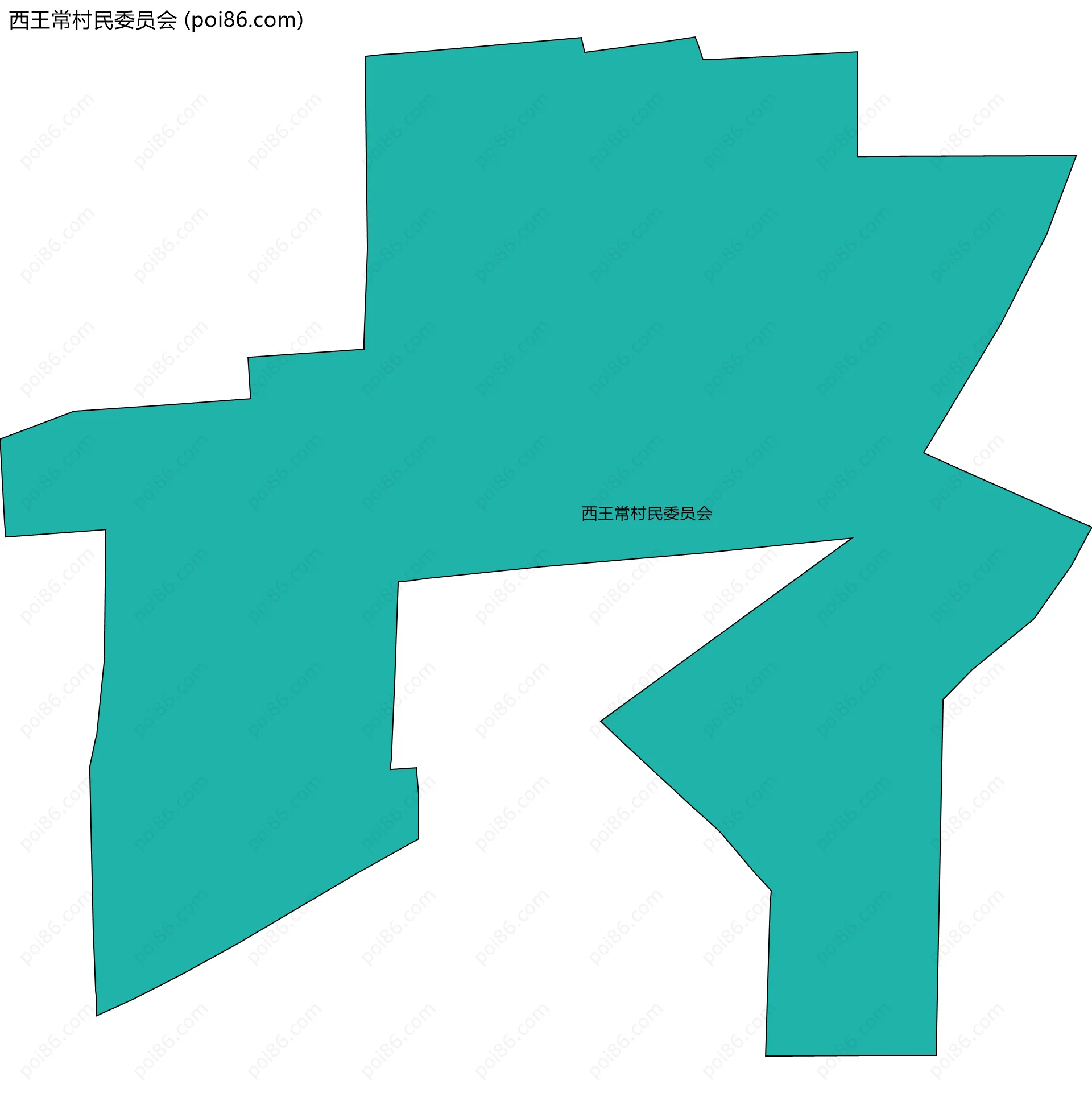 西王常村民委员会边界地图