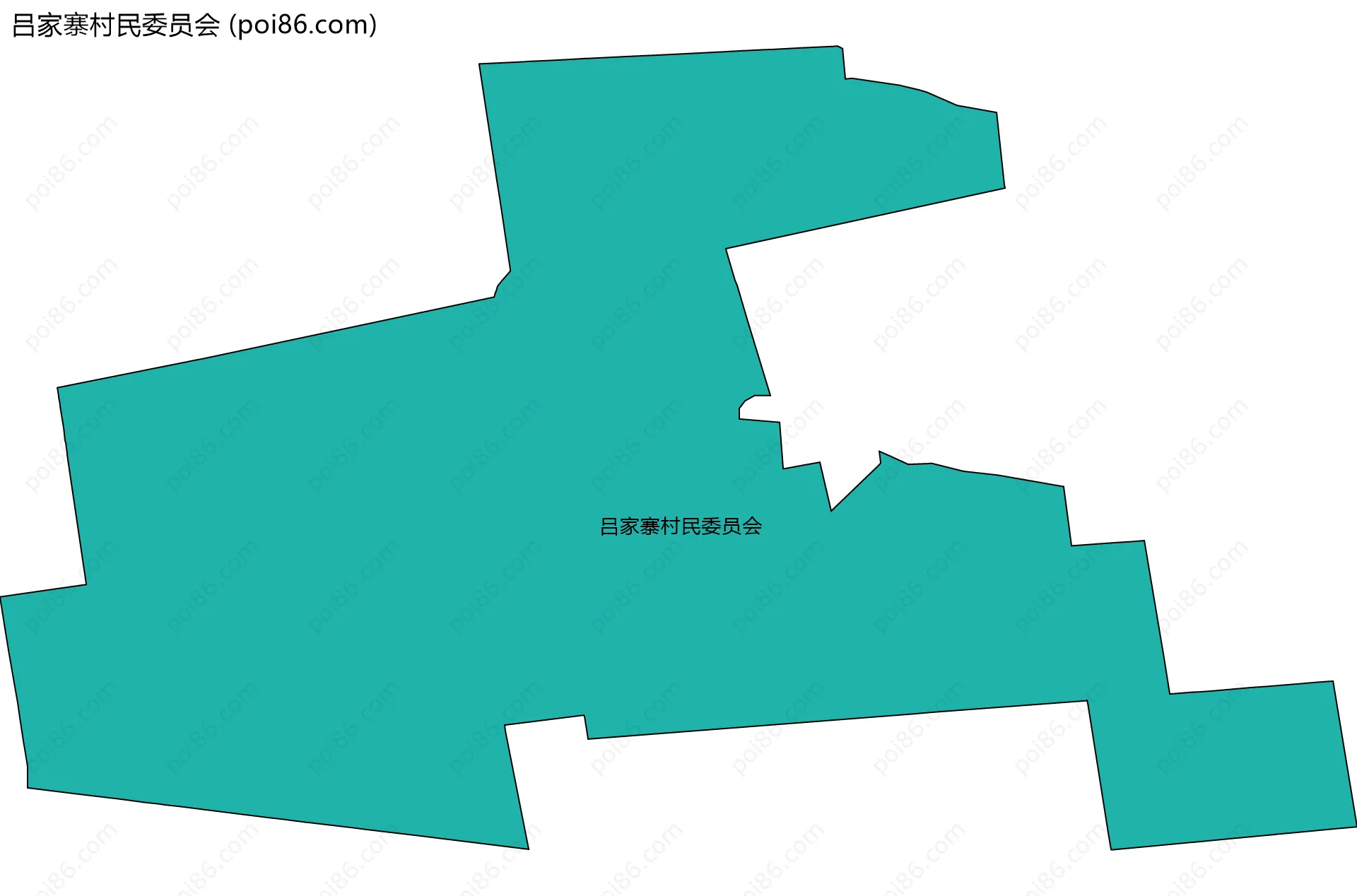 吕家寨村民委员会边界地图