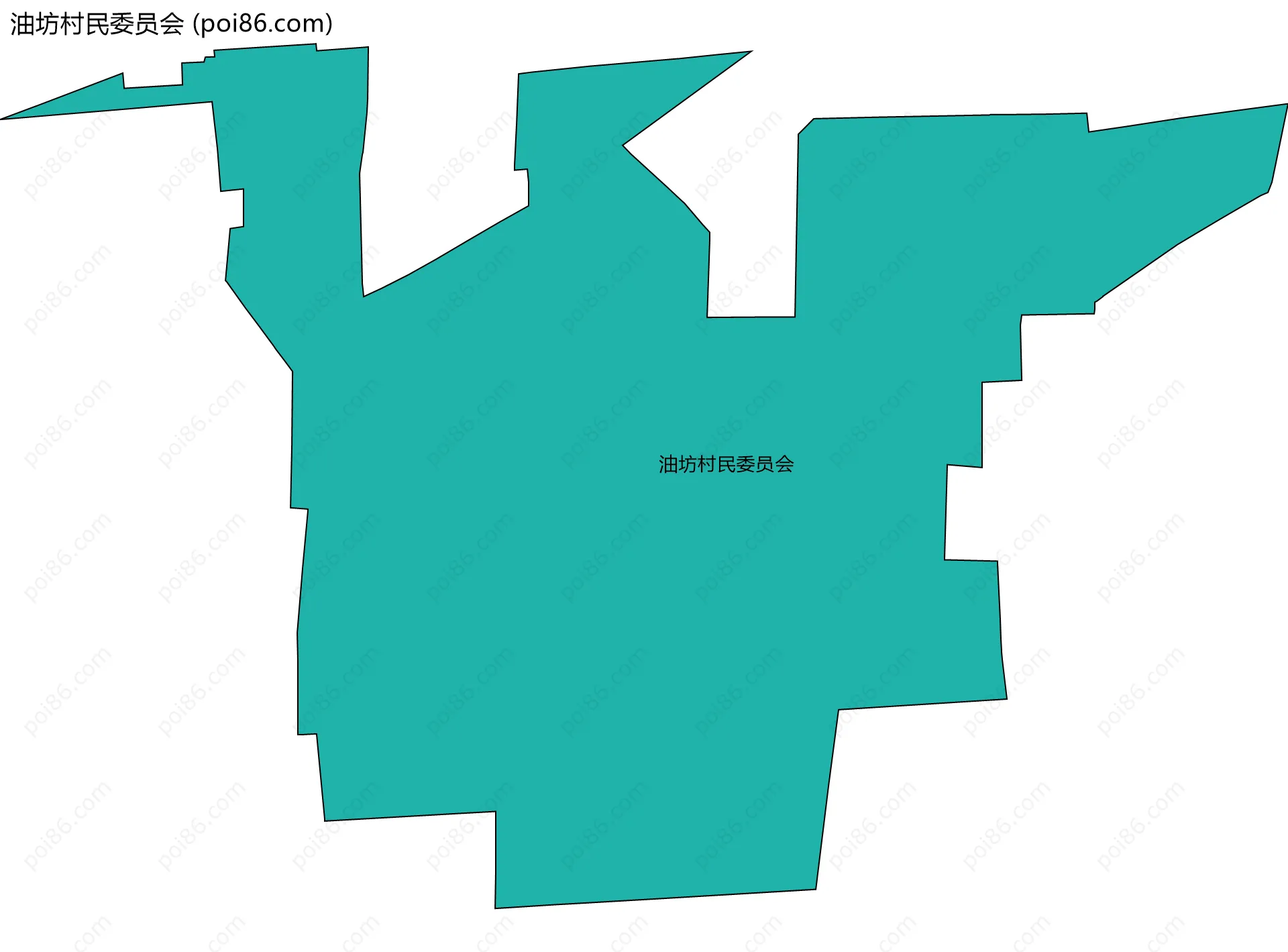 油坊村民委员会边界地图