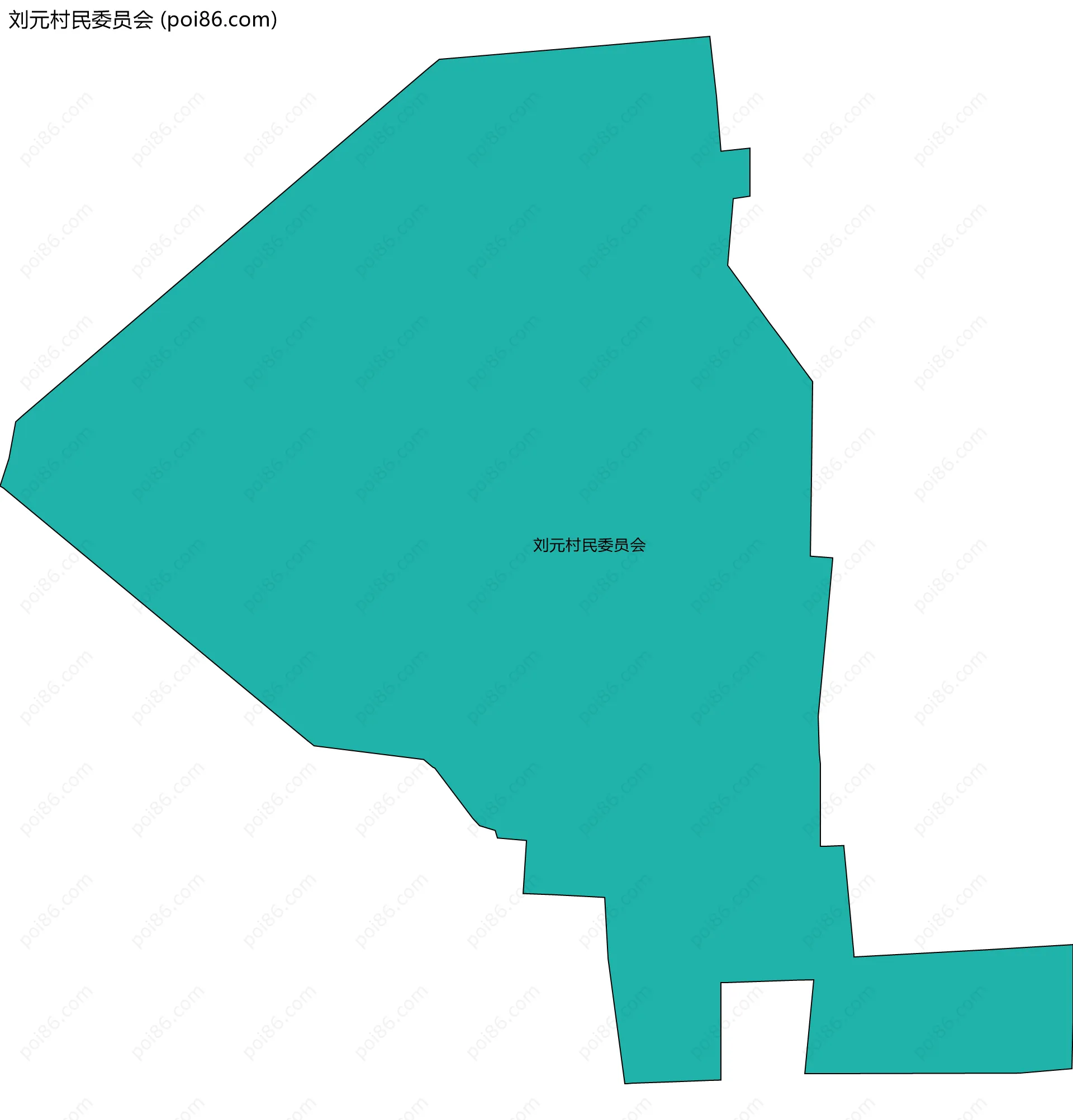 刘元村民委员会边界地图