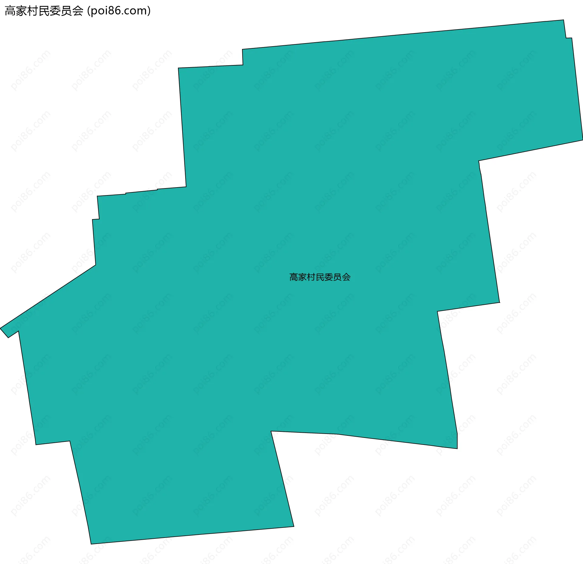 高家村民委员会边界地图