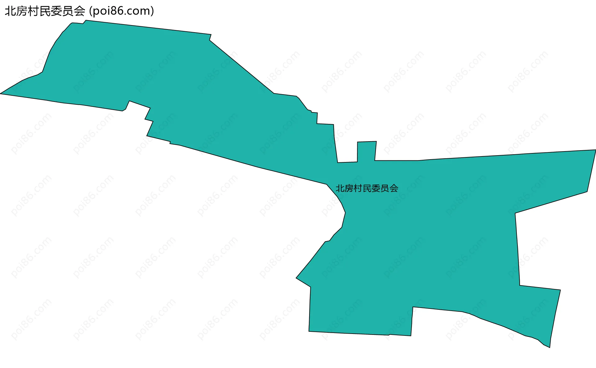 北房村民委员会边界地图